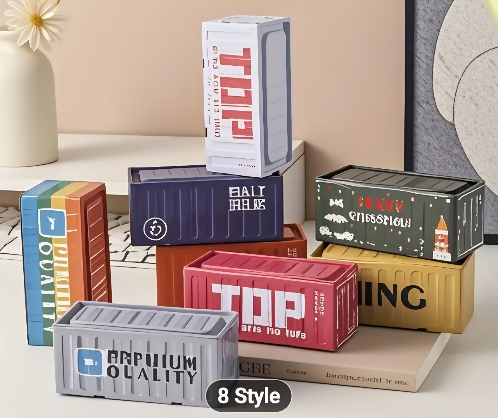 Mini Storage Box Metal Container w/Lid – Desktop Organizer – Storage Bin – New