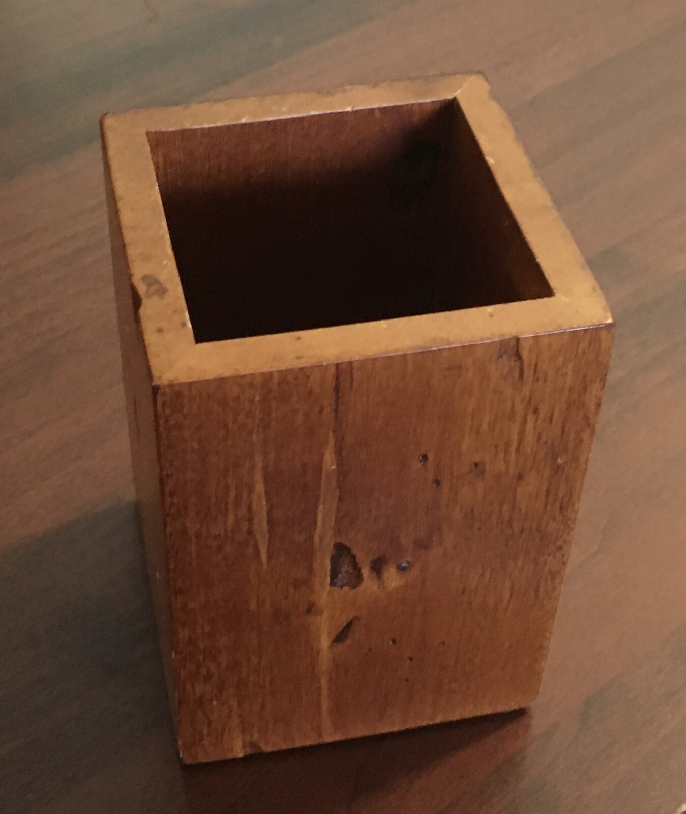 Square Pen Pencil Scissor Holder approximately 3x3x4″