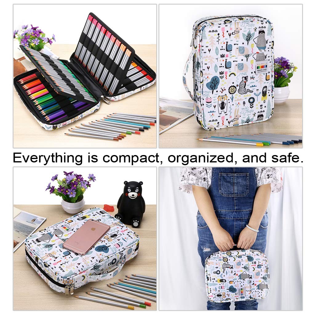 Portable Colored Pencil Case – Colored Pencil Organizer Holds 166 Pencils or …