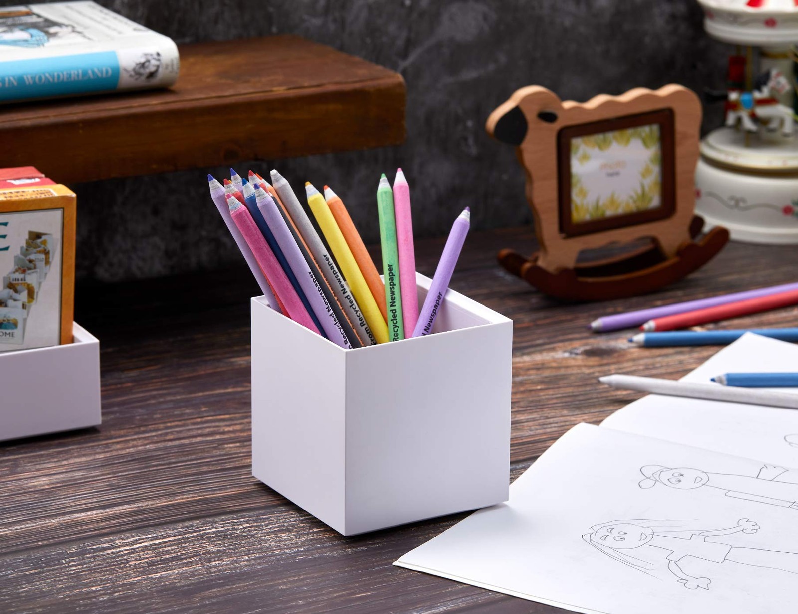Konnect Stackable Pencil Cup Organizer For Pens Pencils And Desk Essentials