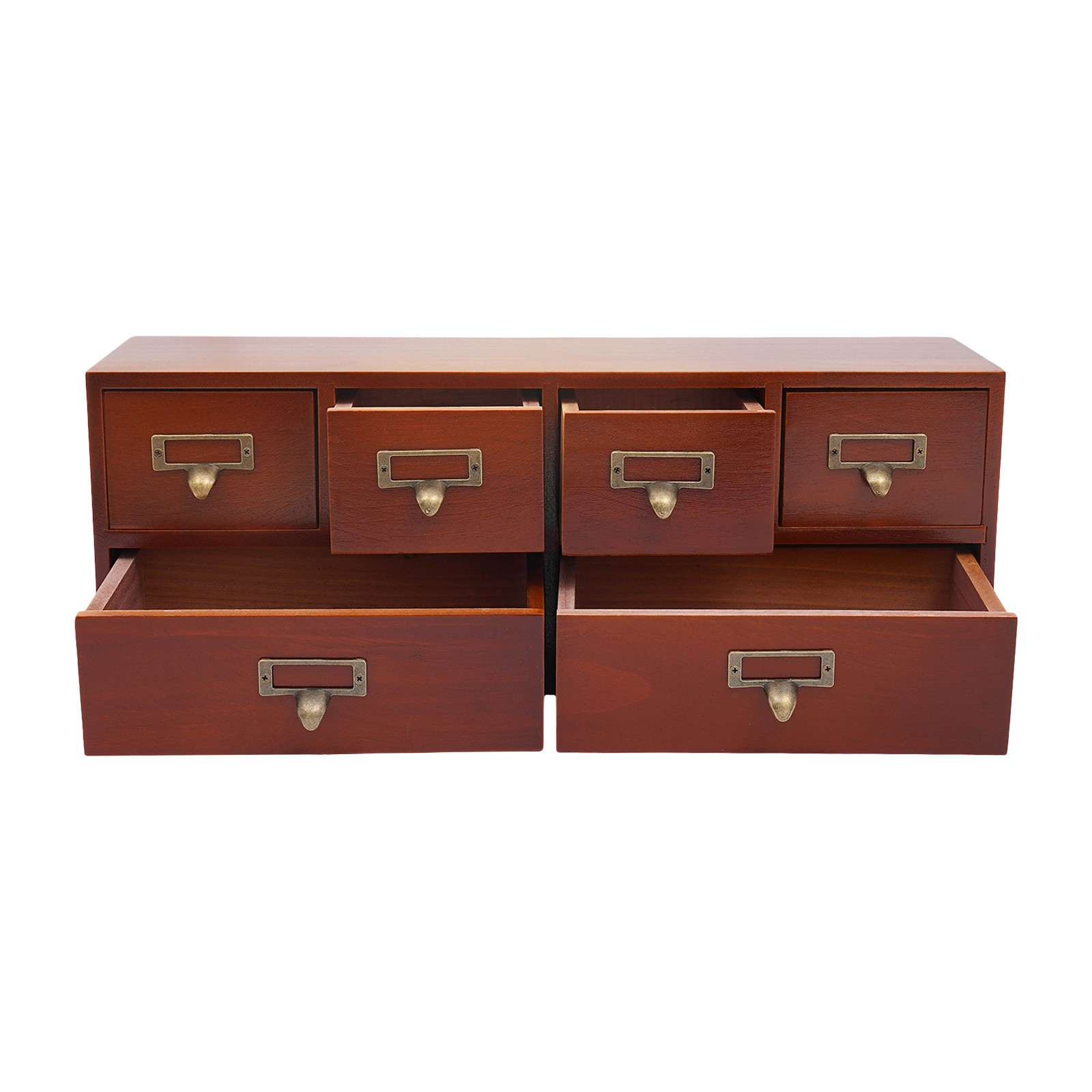 Retro Style Desktop Organizing Cabinet with 6 Drawers Desk Organizer Storage