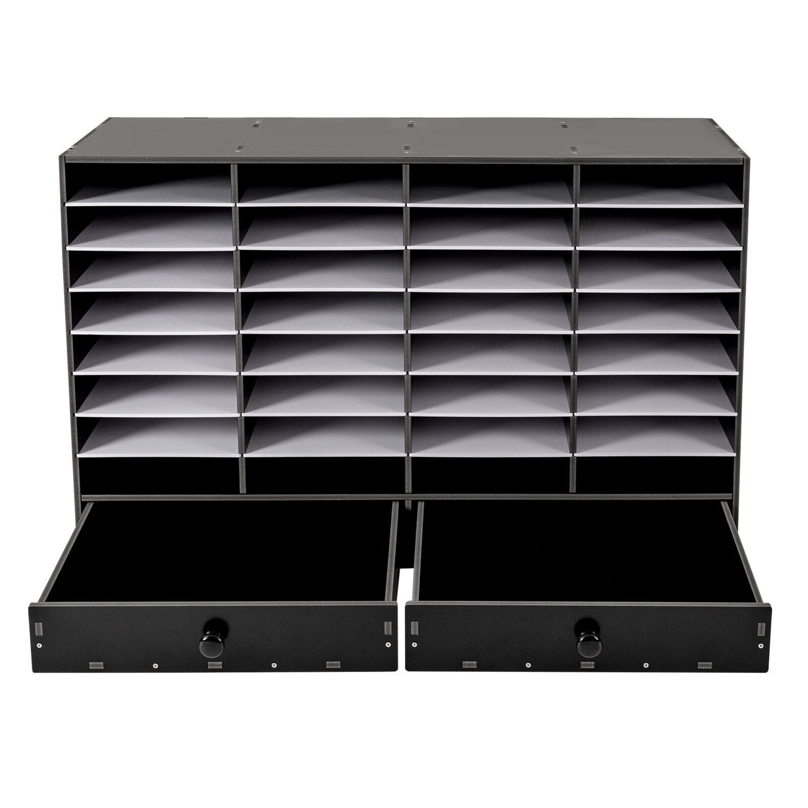PVC 32-Slots Office File Storage Shelf Organizer Desk Folders Mail Sorter Rack