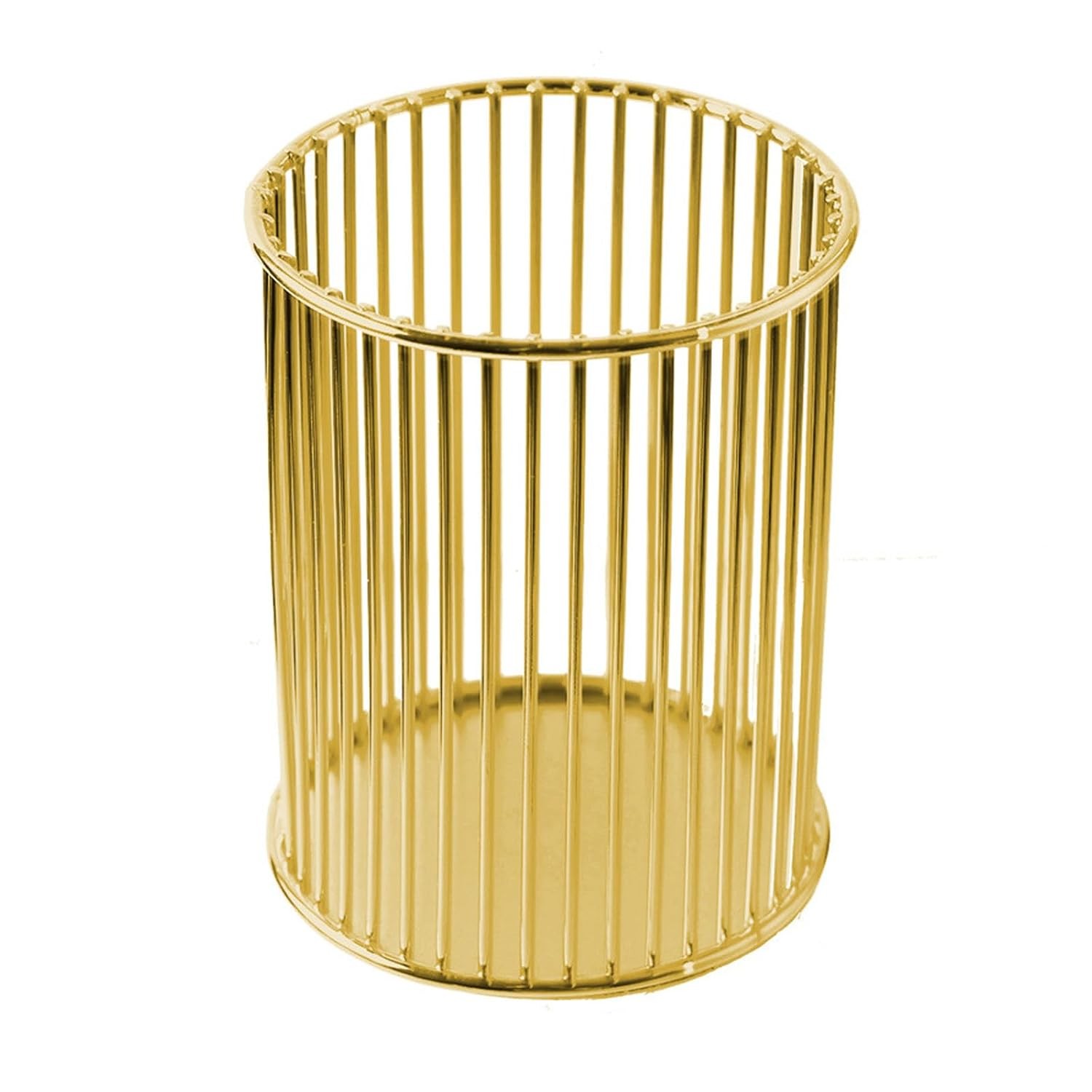 Gold Metal Pen Holder Cup for Desk Makeup Brushes Pencil Holders Home Office Org