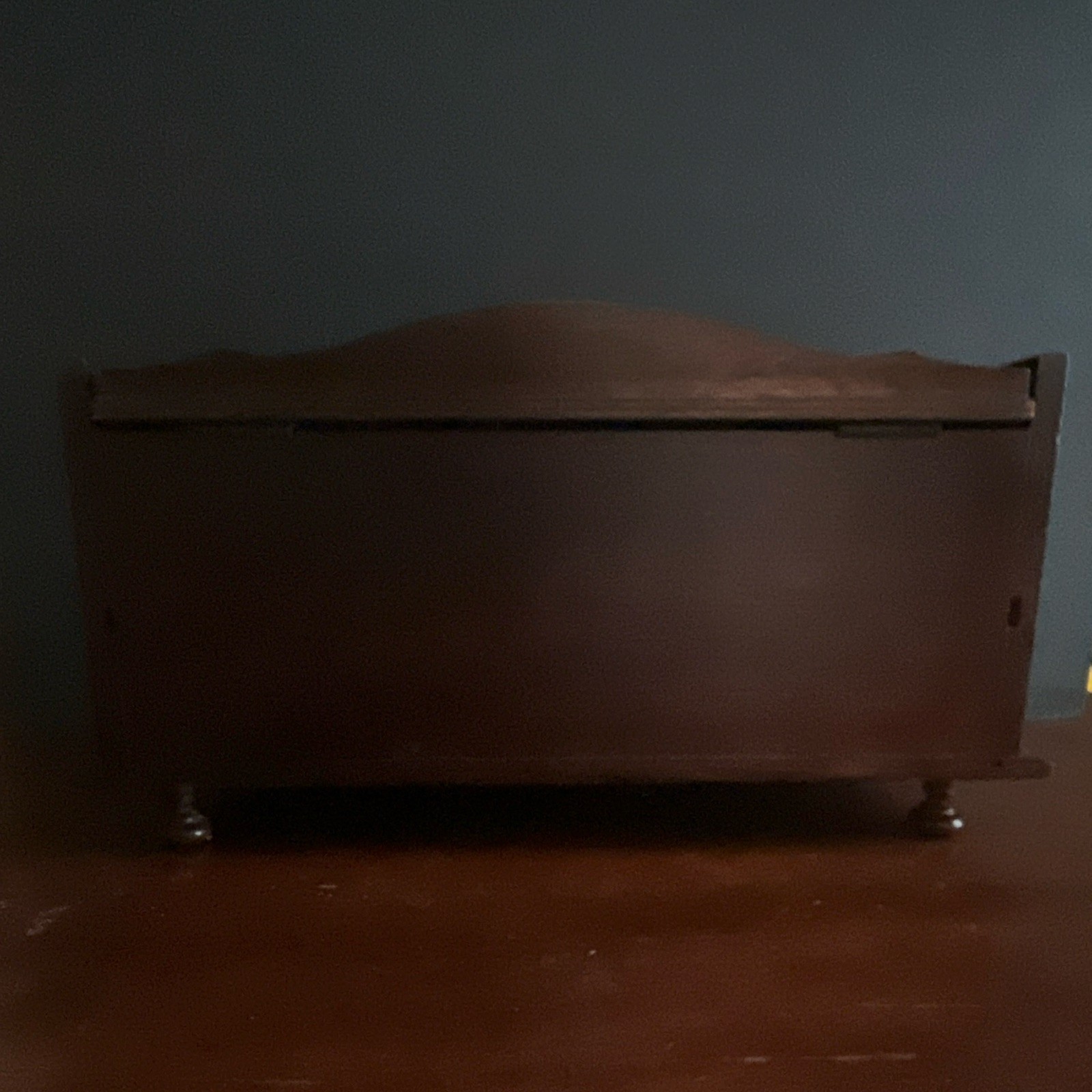 London Leather Wood Roll Top Desktop Organizer with Drawers