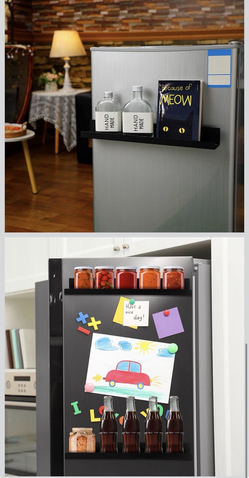 2 Pcs Magnetic Book Shelf for Whiteboard Classroom Reusable Acrylic Book Disp