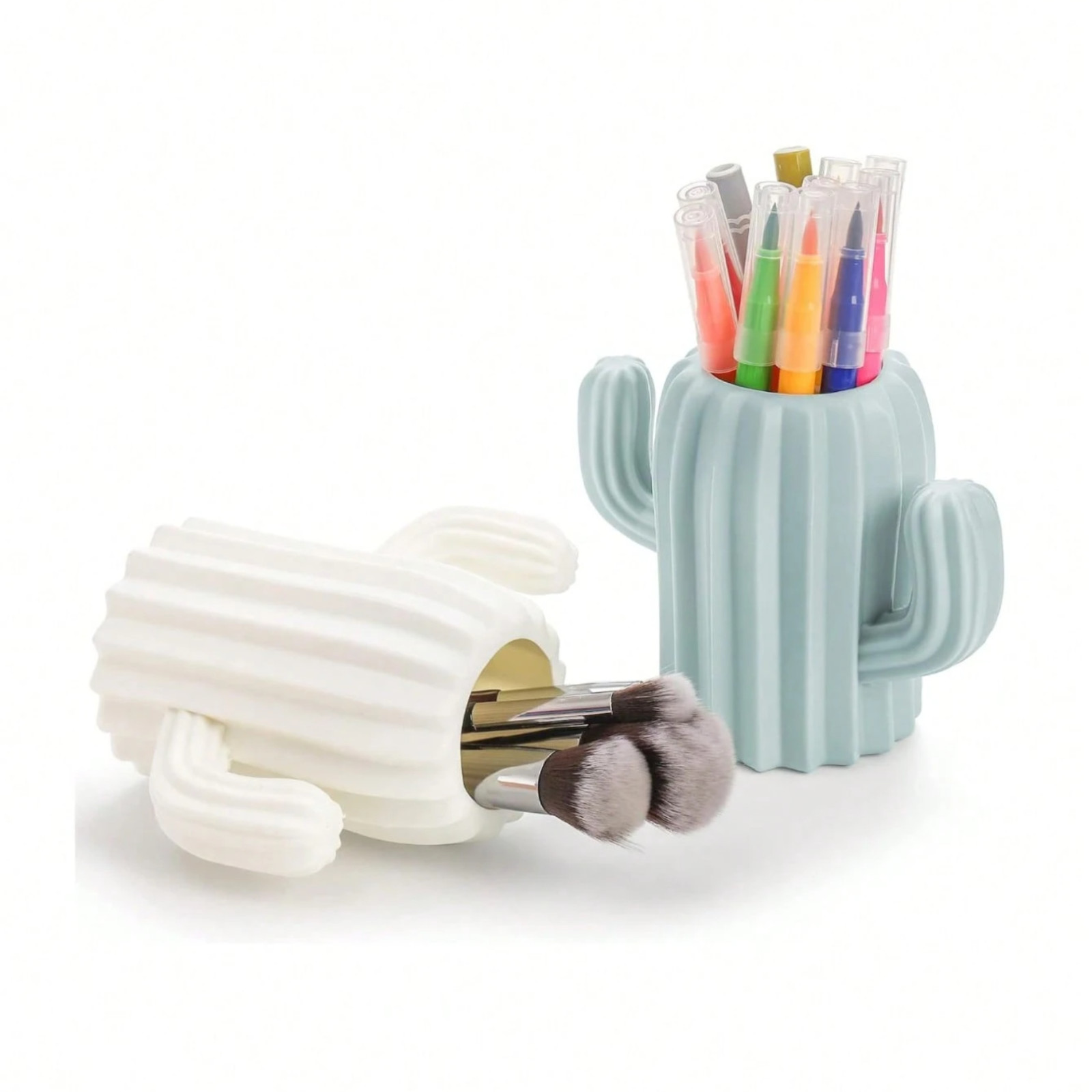 1pc Cactus Pen Holder Resin Desk Organizer Pencil Cup Storage Kids Stationery