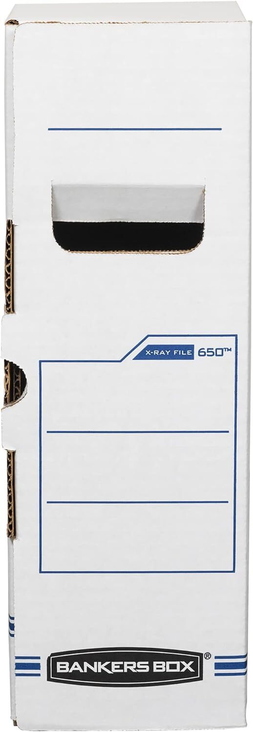 Bankers Box 12 Pack X-RAY Basic-Duty File Storage Boxes, Standard Blue;white