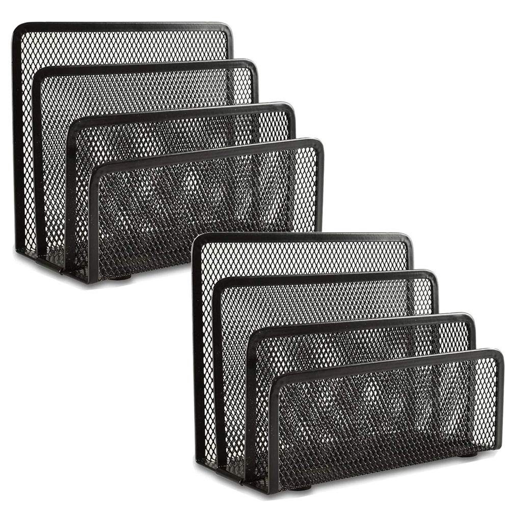 Desk Organizer 2 Pack Office Small Letter Sorter Desktop File Organizer Metal…