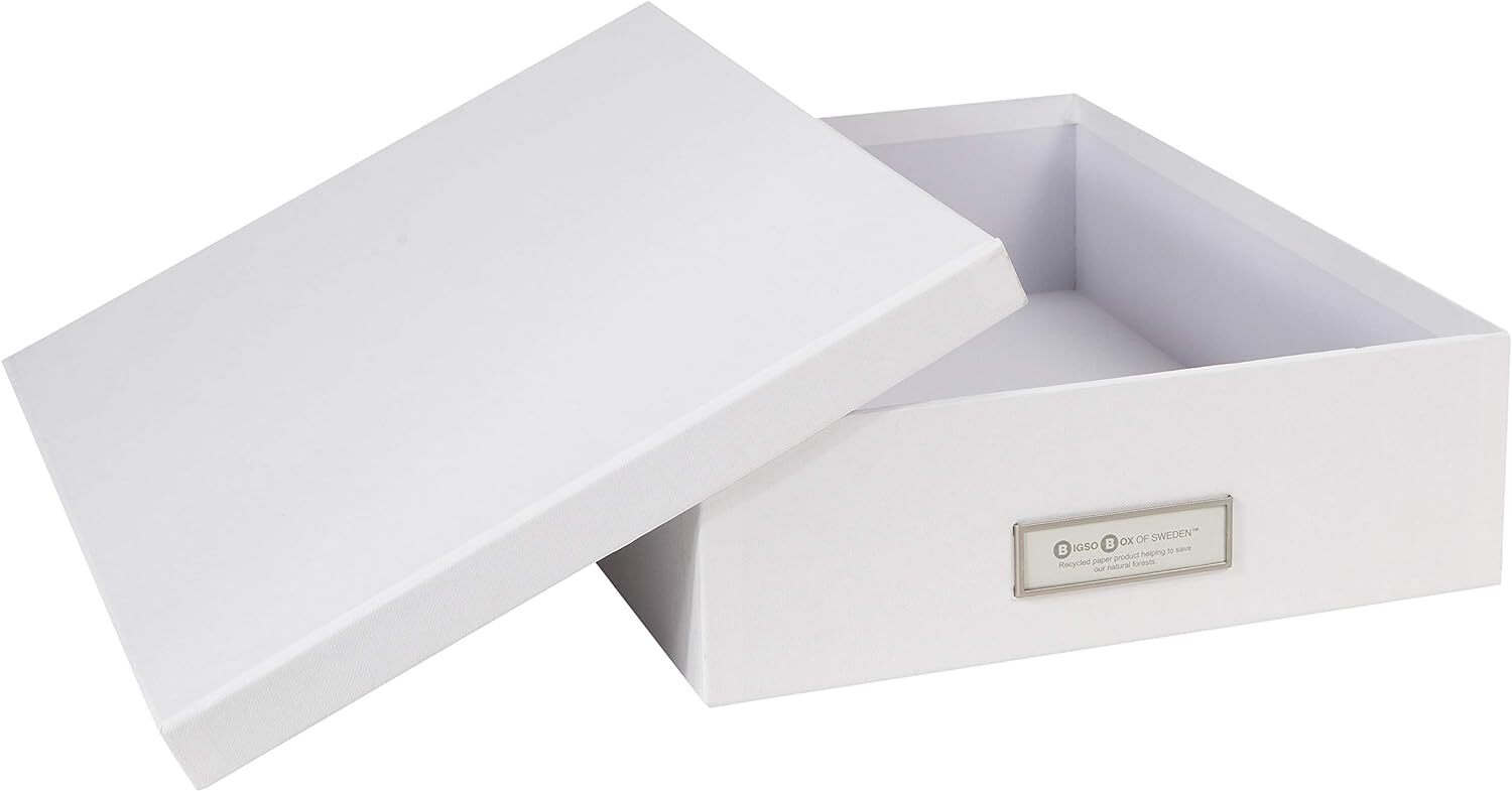 Bigso Oskar Fiberboard Label Frame Document Letter Box | Dark Grey