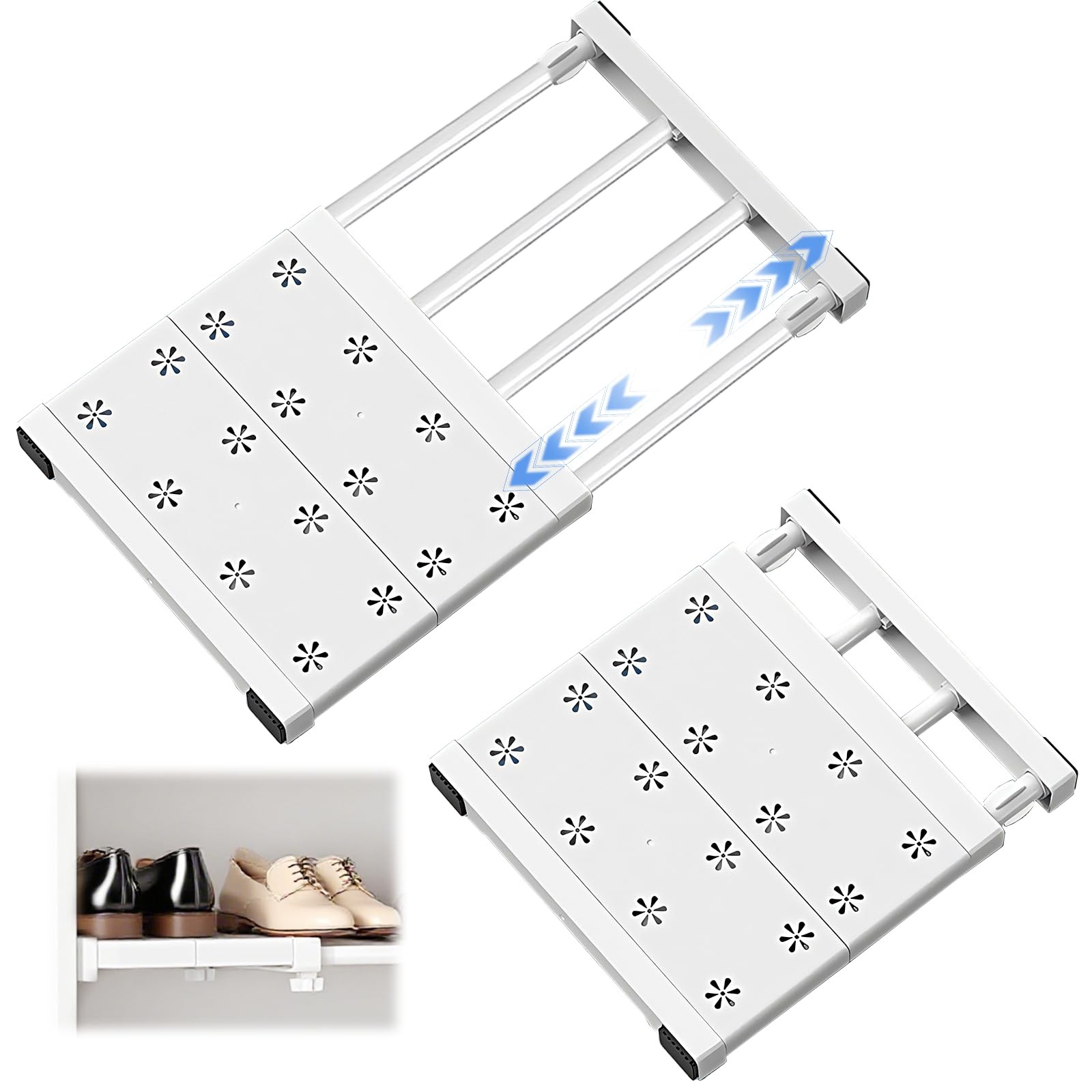 2 Pcs Locker Shelf Organizer – Adjustable Locker Divider Mate with 22 Lbs Str…