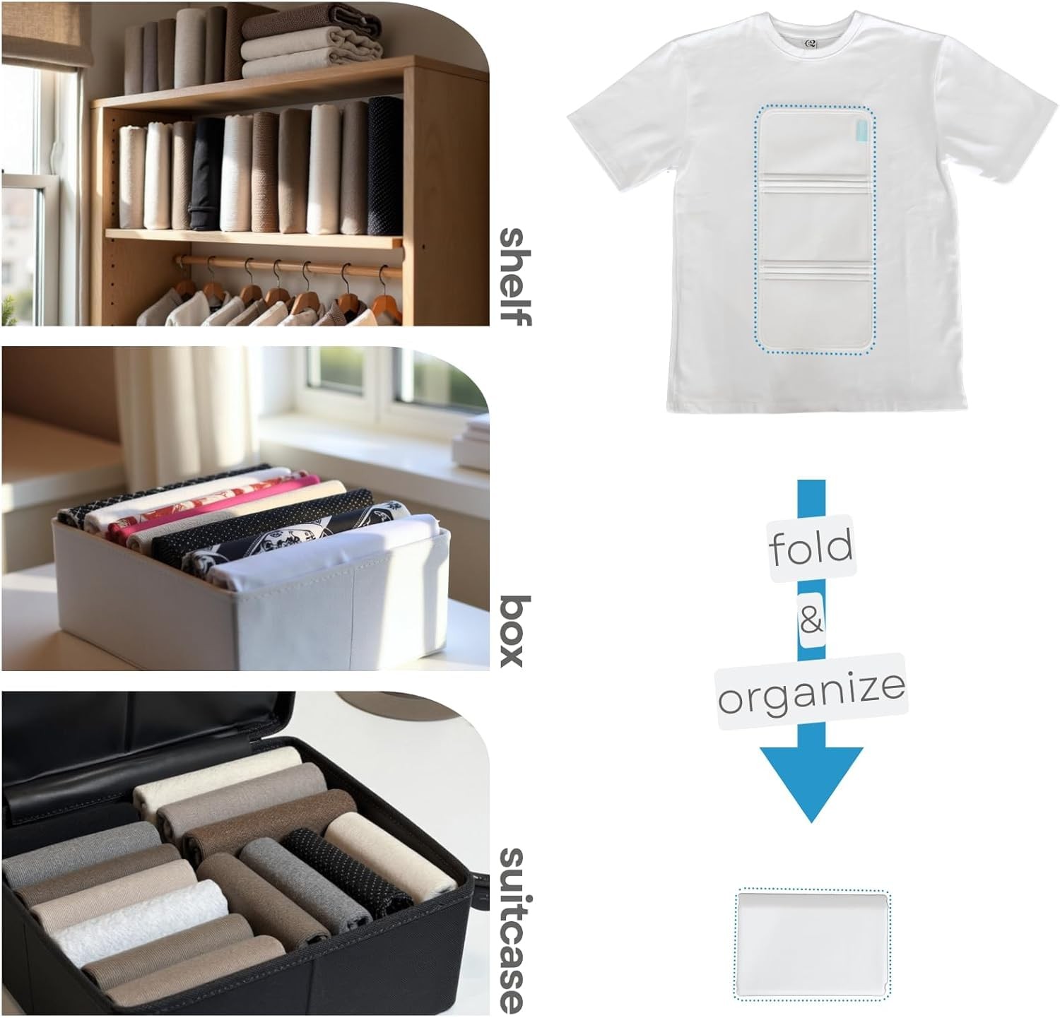 Cochic 10-Pack Medium Pliio – Folding Board Drawer For Clothing
