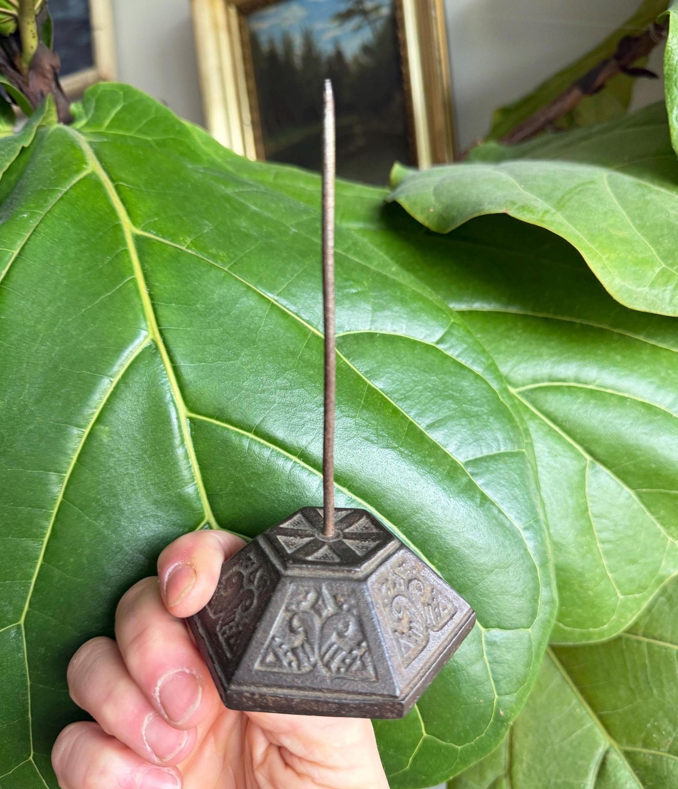 Cast Iron Receipt Spike: Vintage General Store Decor (5.5″ x 3″)