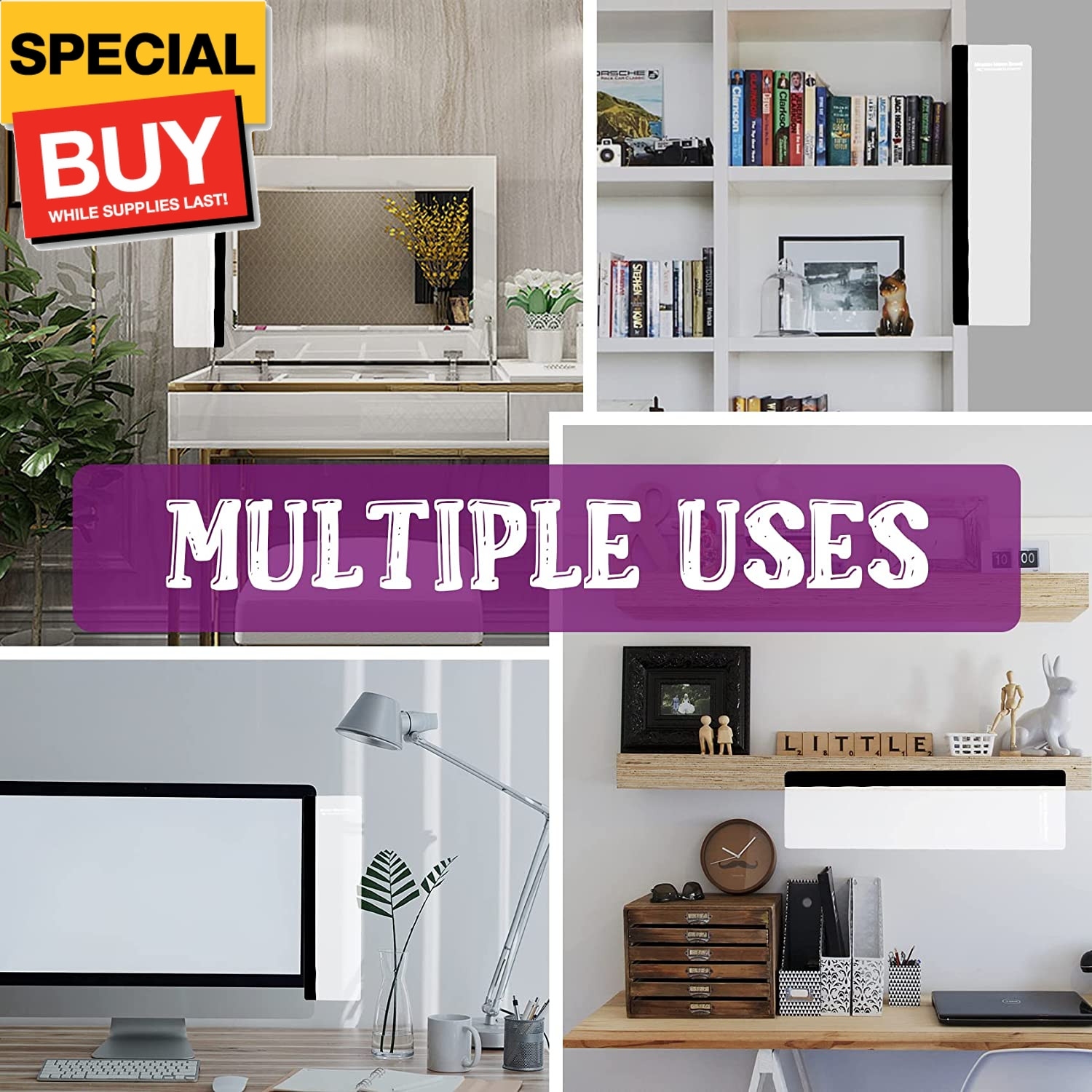 Office Desk Accessories 2pcs Computer Monitor Memo Board Message Board Supplies