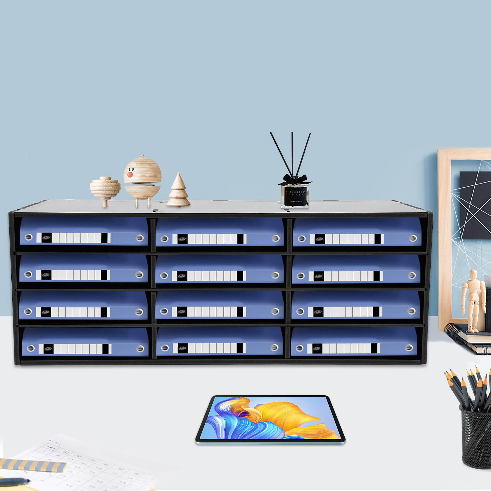 For Office School Countertop Mail Sorter Organizer Pvc Literature Organizer