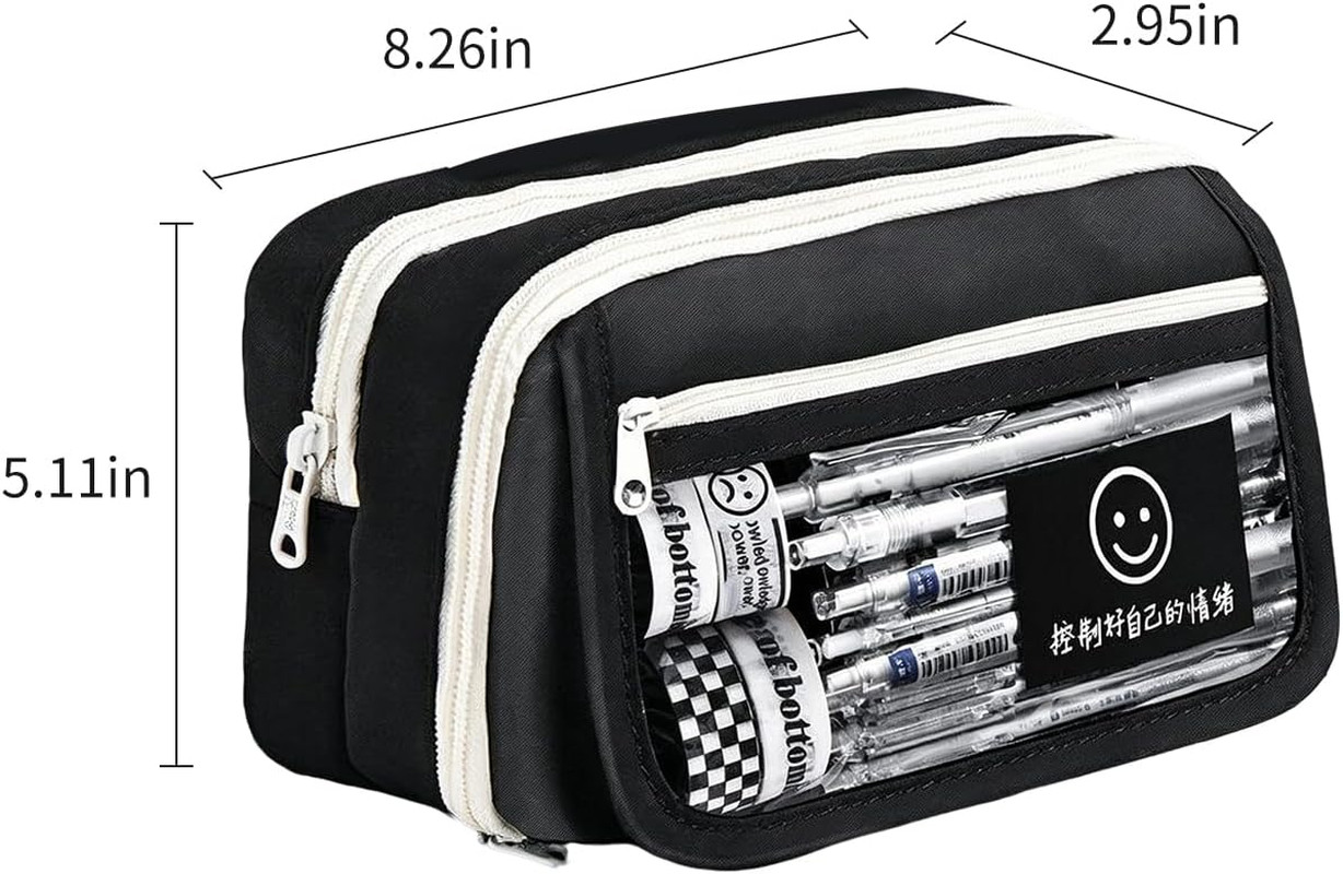 Large Capacity Desk Organizer, Multi-Functional Pencil Case Pen Holder,Pencil Po