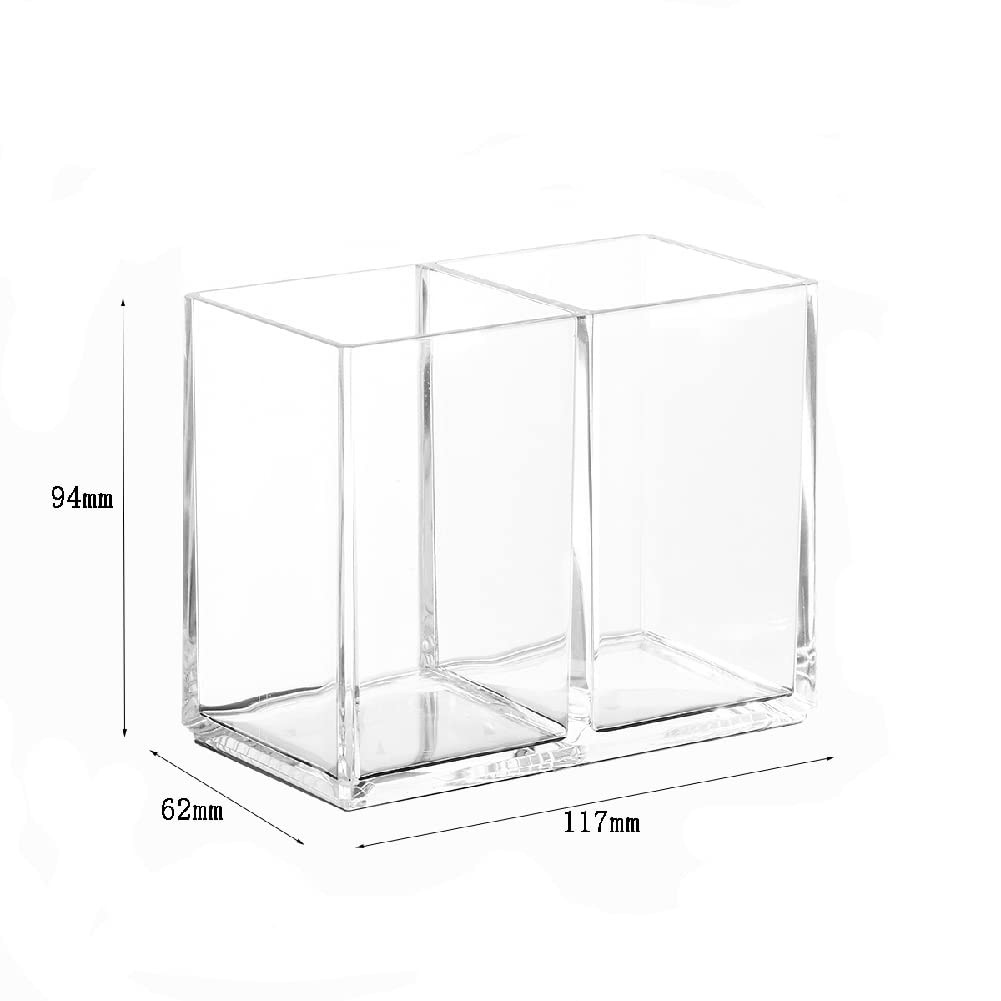 esowemsn 1PC Clear Acrylic Makeup Brush Scissors Holder Organizer with clear