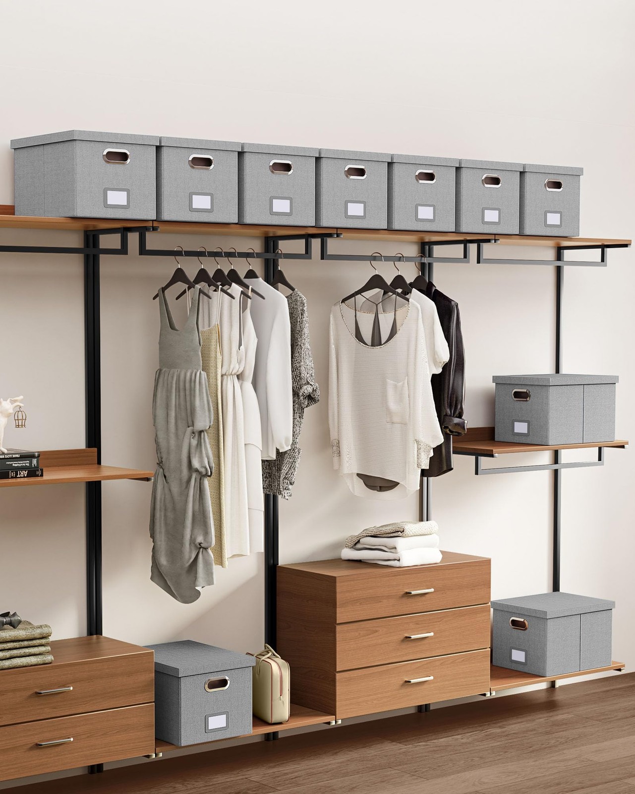 Oterri File Organizer, Box, Cabinet for Letter 1 pack, Gray