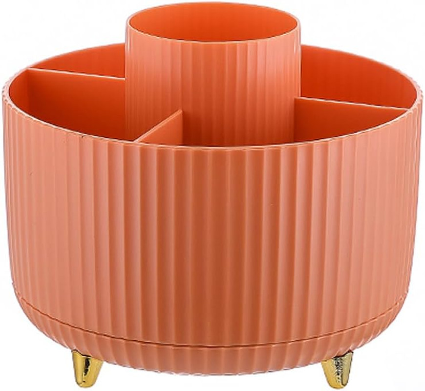Desk Pencil Pen Holder, 5 Slots 360°Degree Rotating Pencil Pen Organizers for De