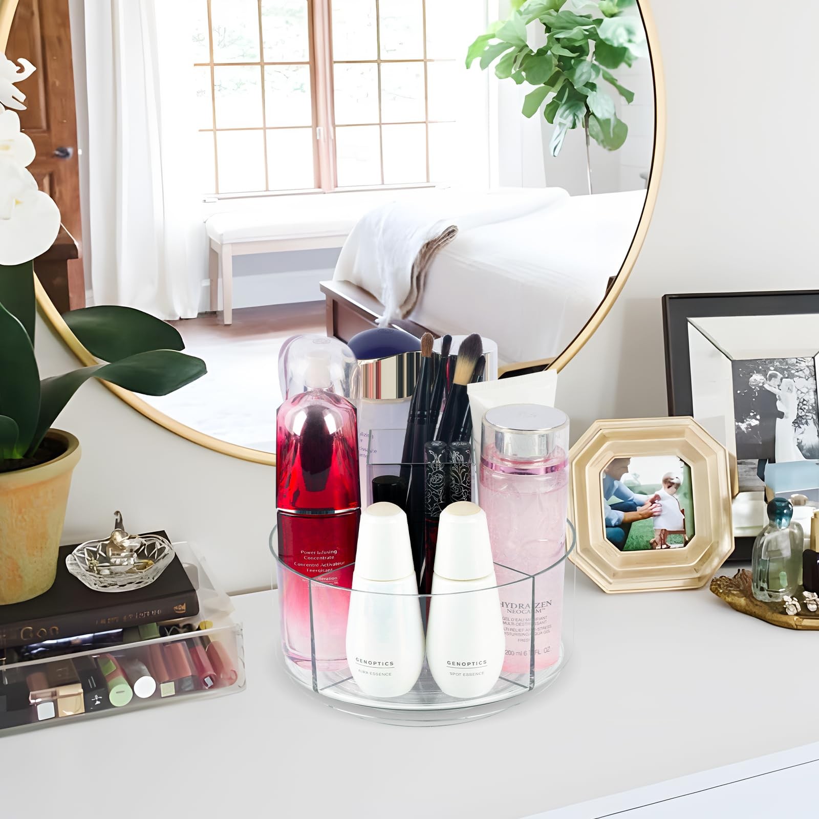 360° Rotating Makeup Organizer Clear Lazy Susan for Vanity,