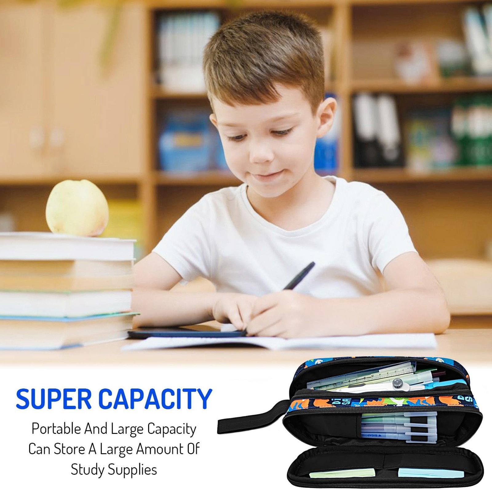 Large Pencil Case for Boys,Sports Boys Pencil Pouch for Kids Teens School,Lar…