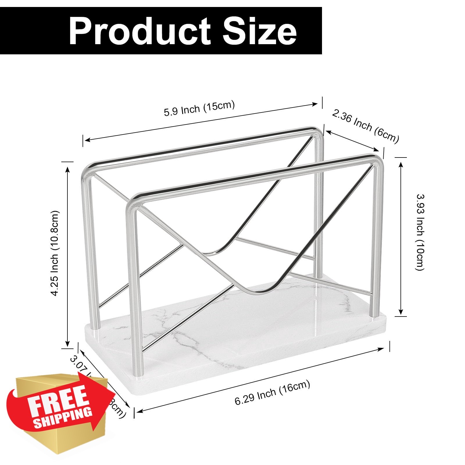 Jeasor Chrome Mail Holder Desk Organizer