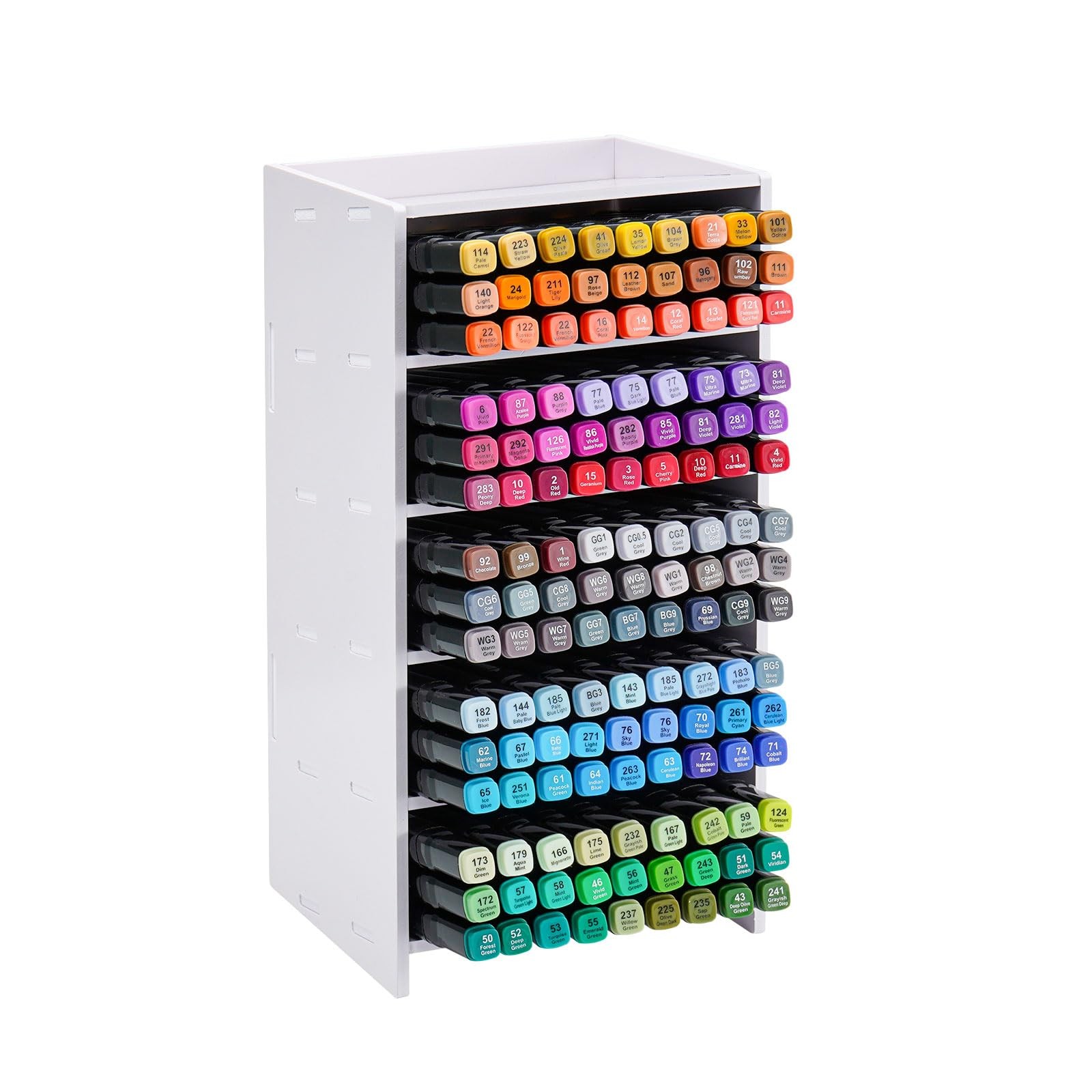 Marker Pen Organizer Holder, 5 Slots Art Marker Rack Craft Art Supply Storage…