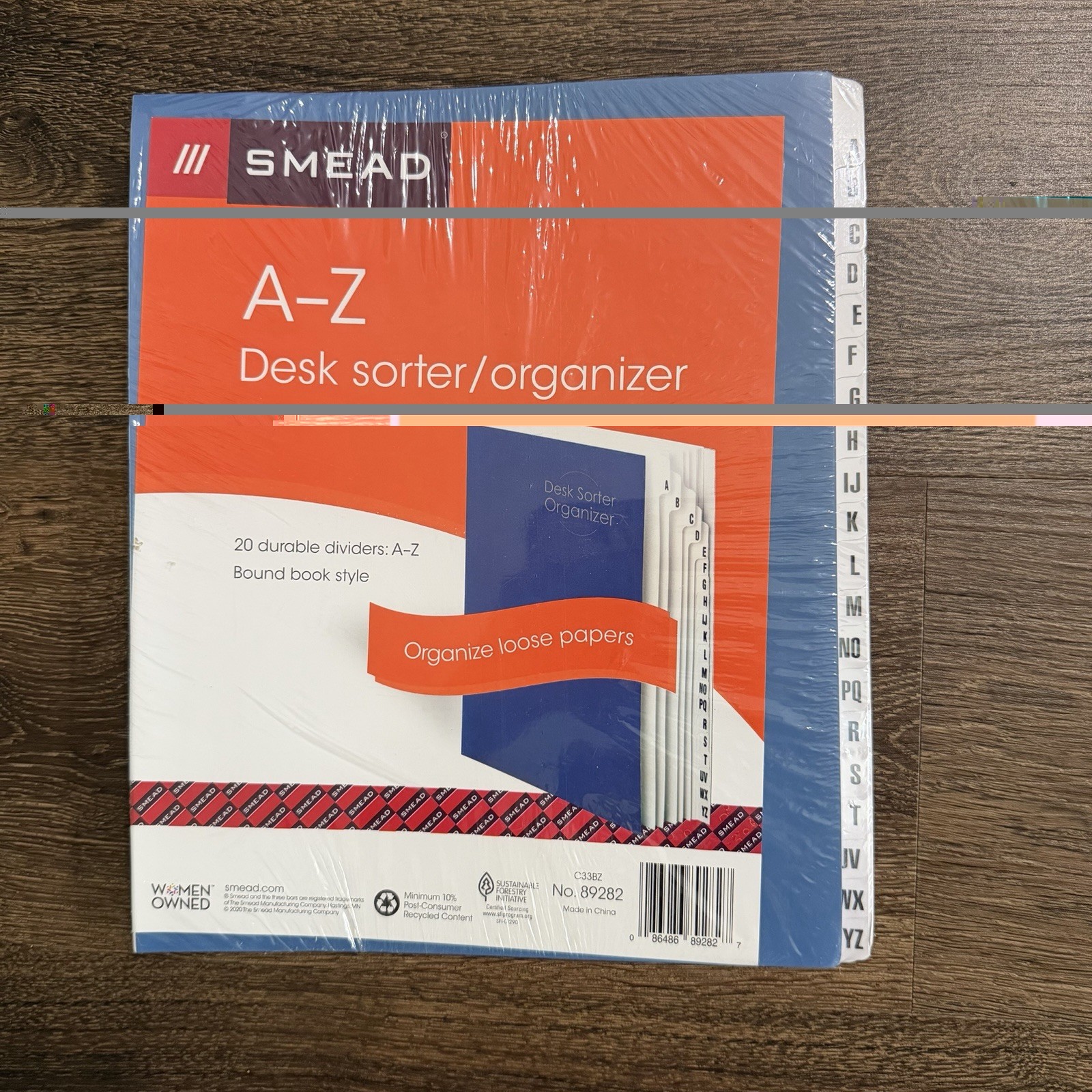 Smead A-Z Desk Sorter Organizer Bound Book Style 20 Dividers Sealed 89282