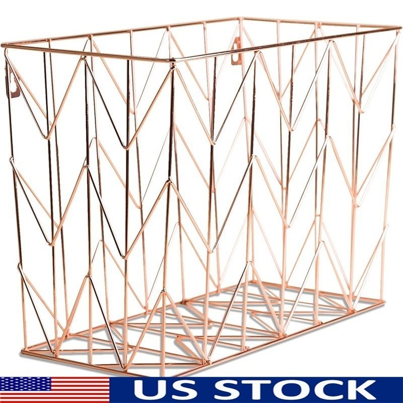 Wire Hanging File Basket Organizer Desk Wall Mount Metal Storage Solution New