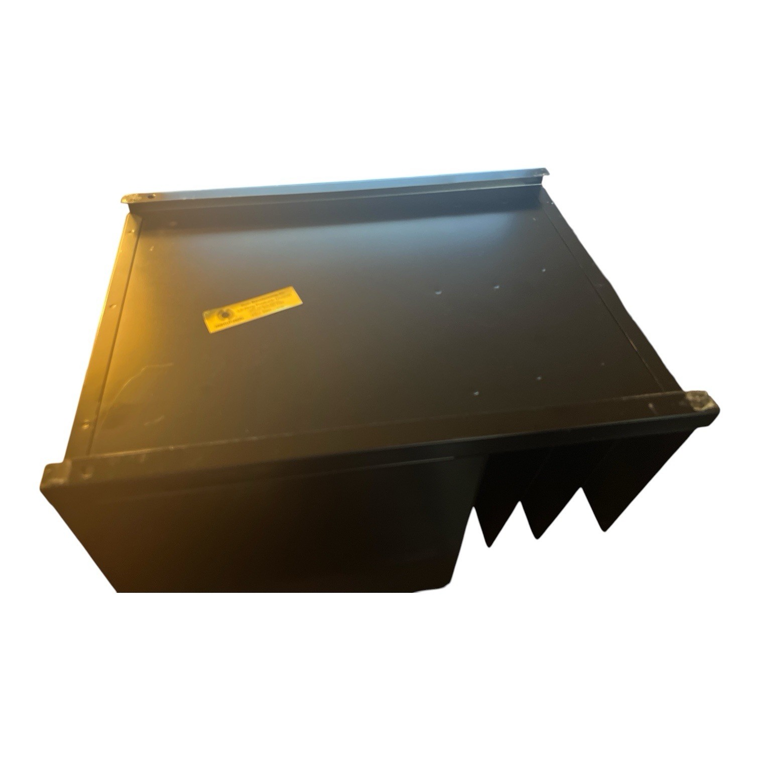 Hunt Lit-ning Industrial Metal Desktop Organizer Letter Tray Vintage MCM Black