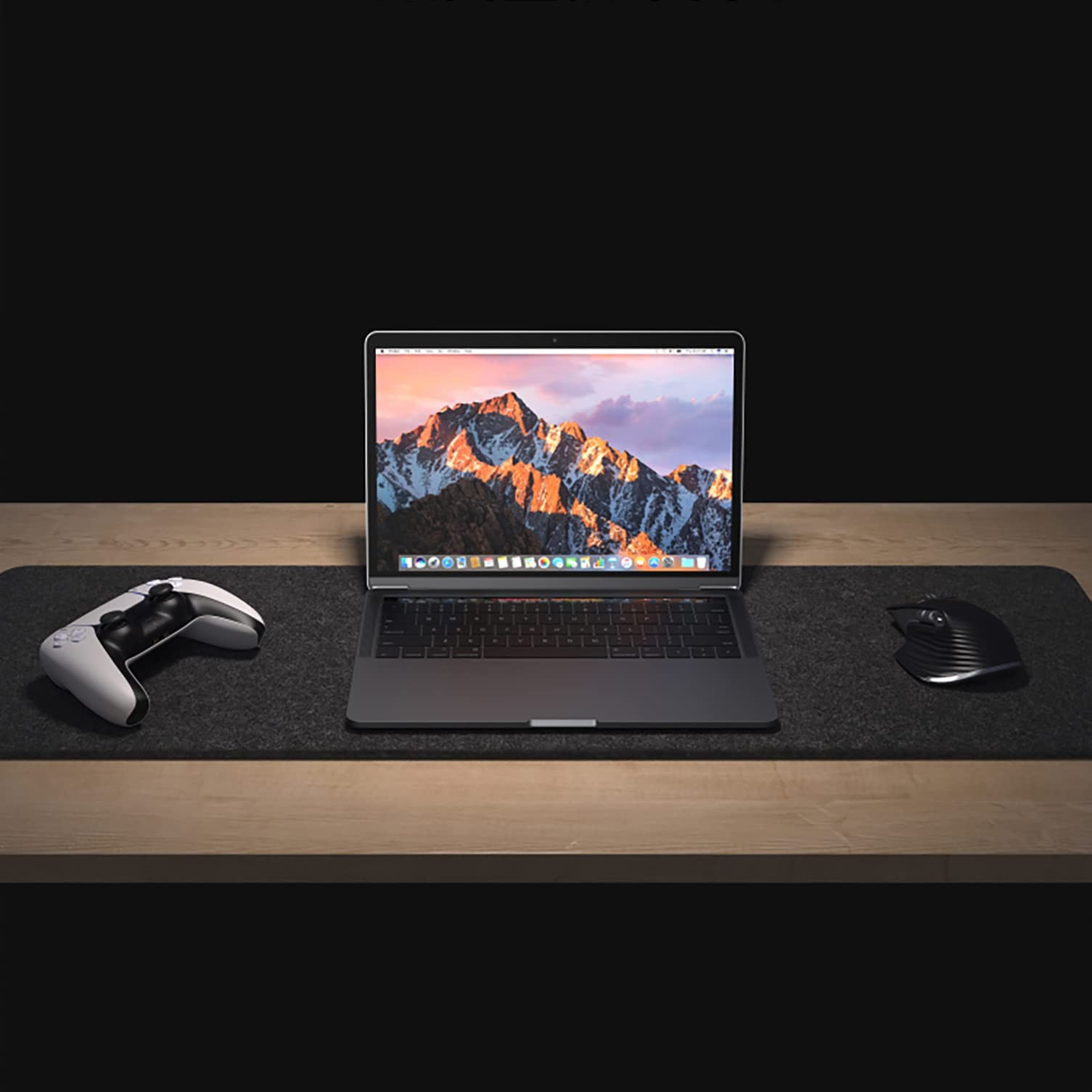 Felt Desk Mat | Computer for Desk(36x12Inches) | 36″ x 12″, Dark Gray