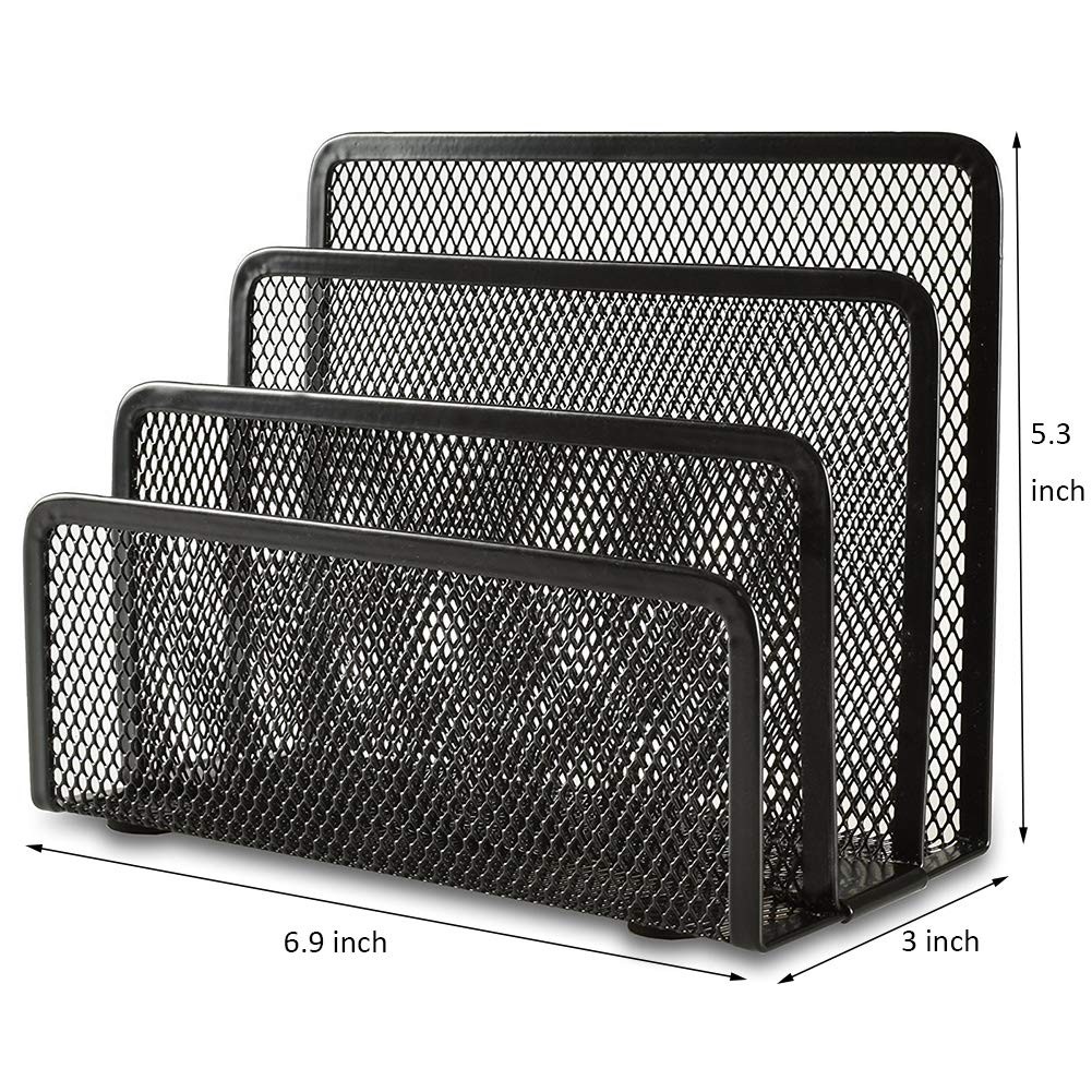 Desk Organizer 2 Pack Office Small Letter Sorter Desktop File Organizer Metal…