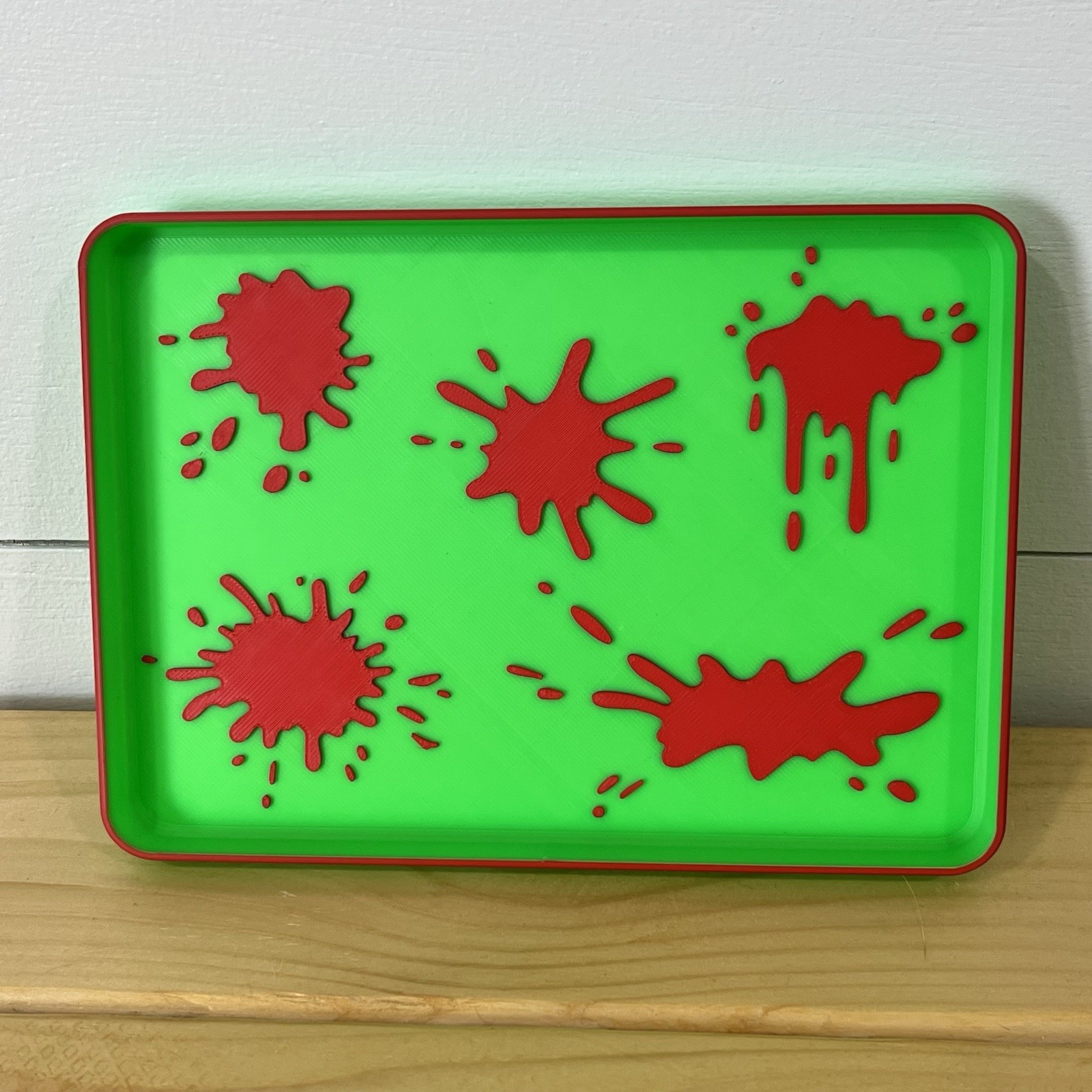 Zombie Blood Splatter – EDC Dump Tray – Small Parts Tray – Desktop Organizer