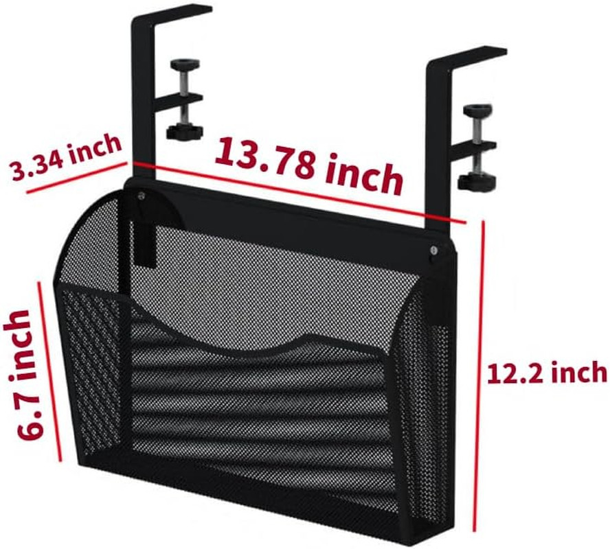 INLDY under Desk Drawer, Desk Side Storage, Hanging Desks Organizer, Clamp on Me