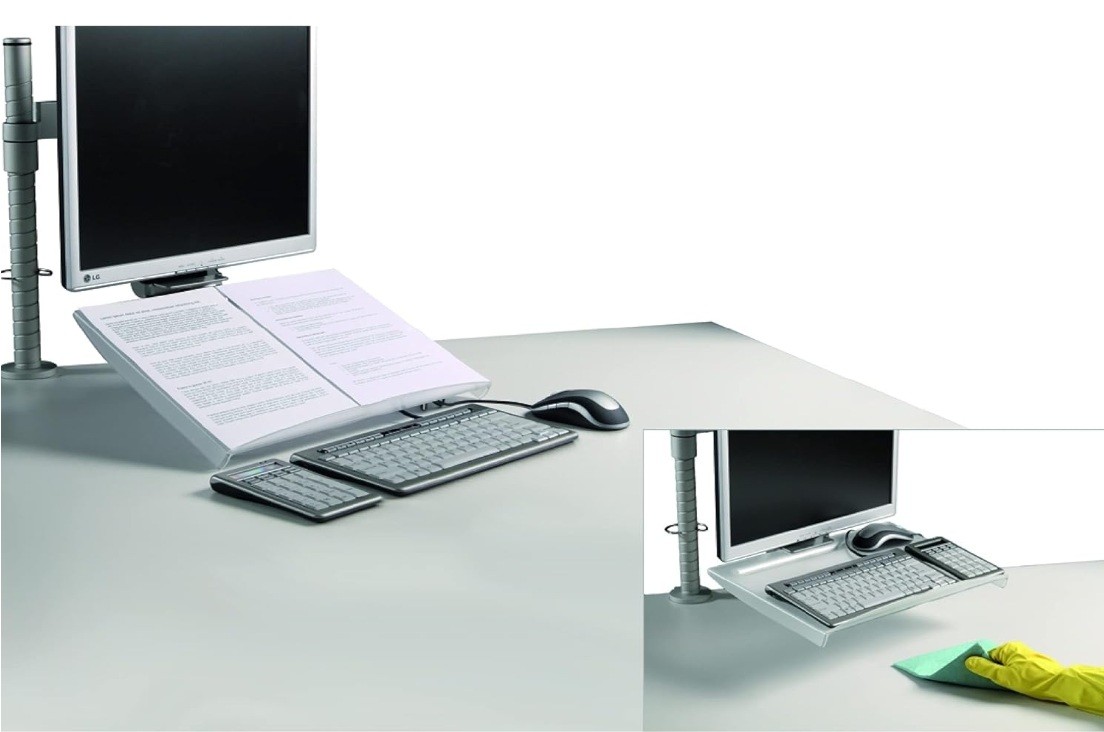 BakkerElkhuizen CleanDoc 440 Document Holder – Ergonomic Desk Organizer
