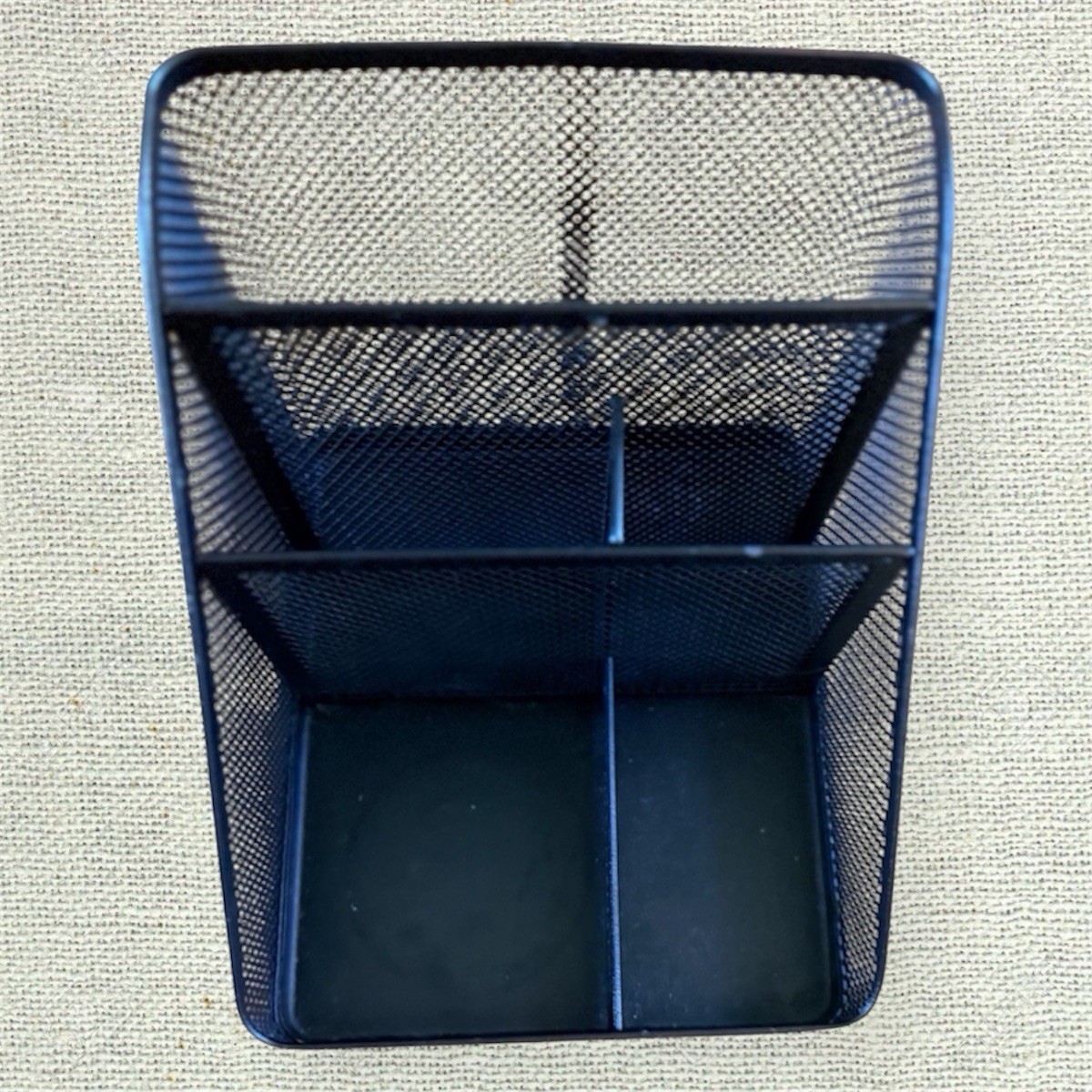 Black Metal Mesh Desk Organizer Pen Pencil Holder Office Supply Organizer