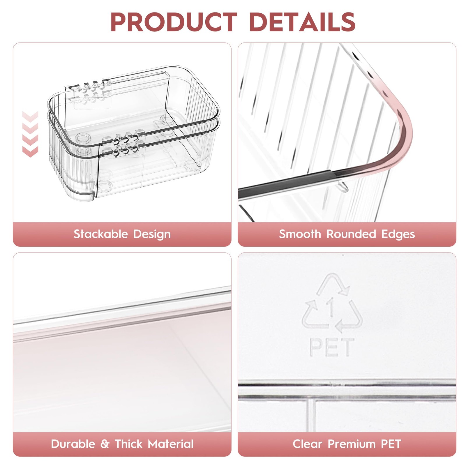Generic Expandable Drawer Organizer Set Clear Adjustable Drawer Dividers