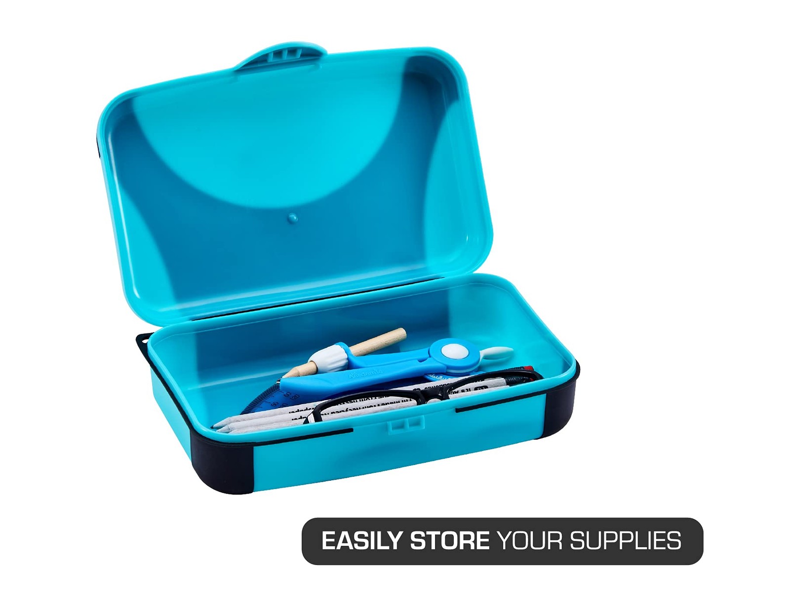 by Bostitch Hard Pencil Case, Durable Plastic Pencil Box, Kid-Friendly Design…