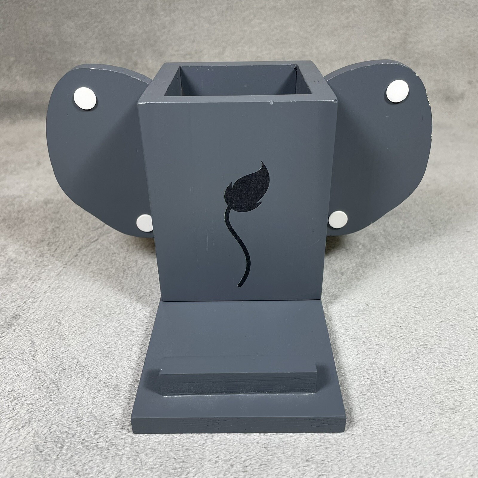 Elephant Handmade Wooden Pencil Cup + Phone Stand + Eyeglass Holder + Coaster