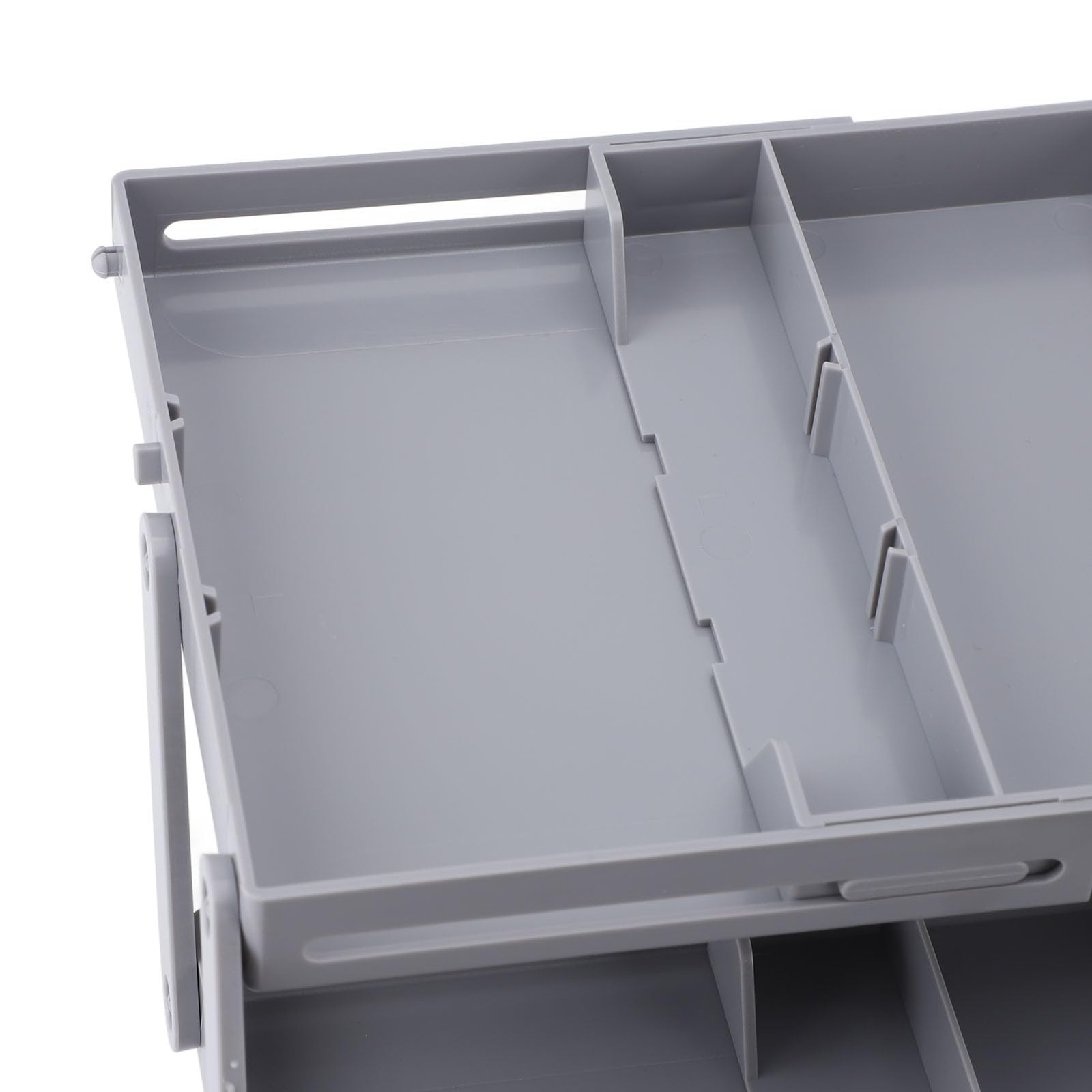 Fockety Drawer Organizer, Multi Level Collapsible 3 Layers, Grey