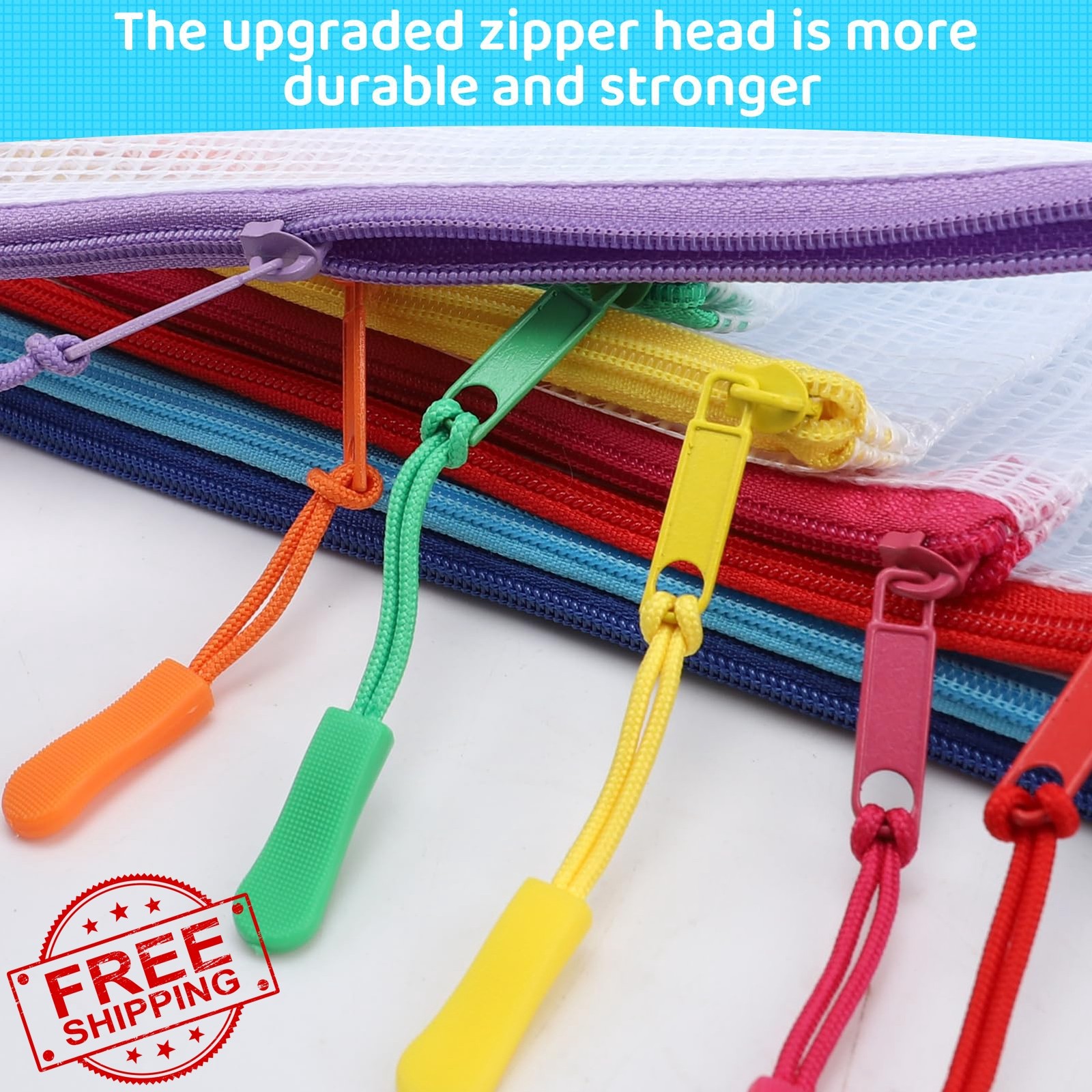 YOPCDJ Mesh Zipper Pouch A3 17×12 8 Colors