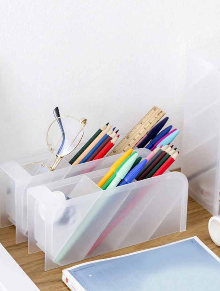 Minimalist Oblique Pen Holder – Multifunctional Desk Organizer for Office,School