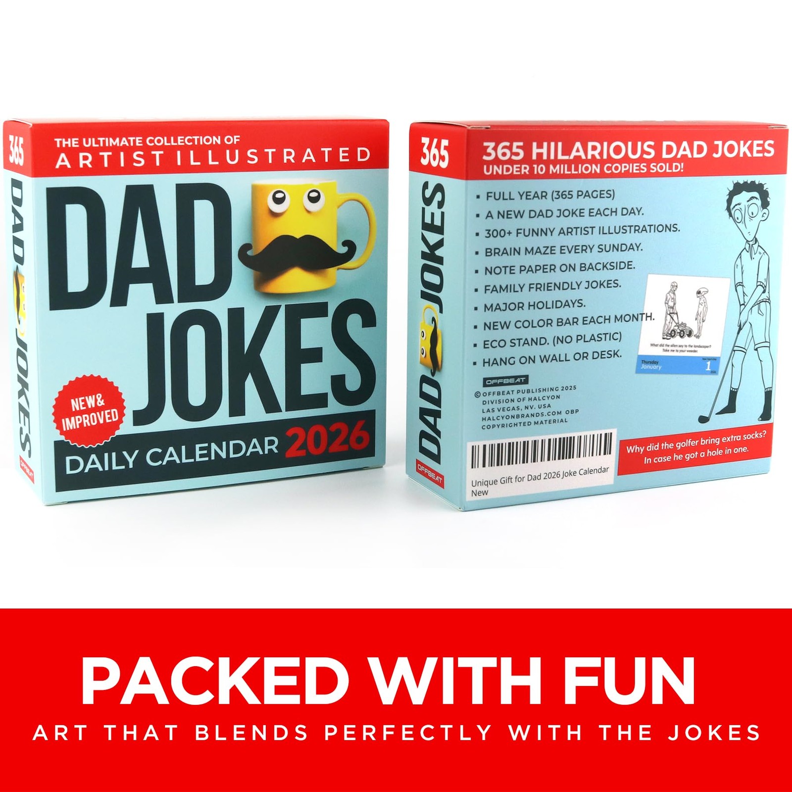 Dad Joke Desk Calendar 2026 – Unique Fun Gift For 365 2026 DAD EDITION