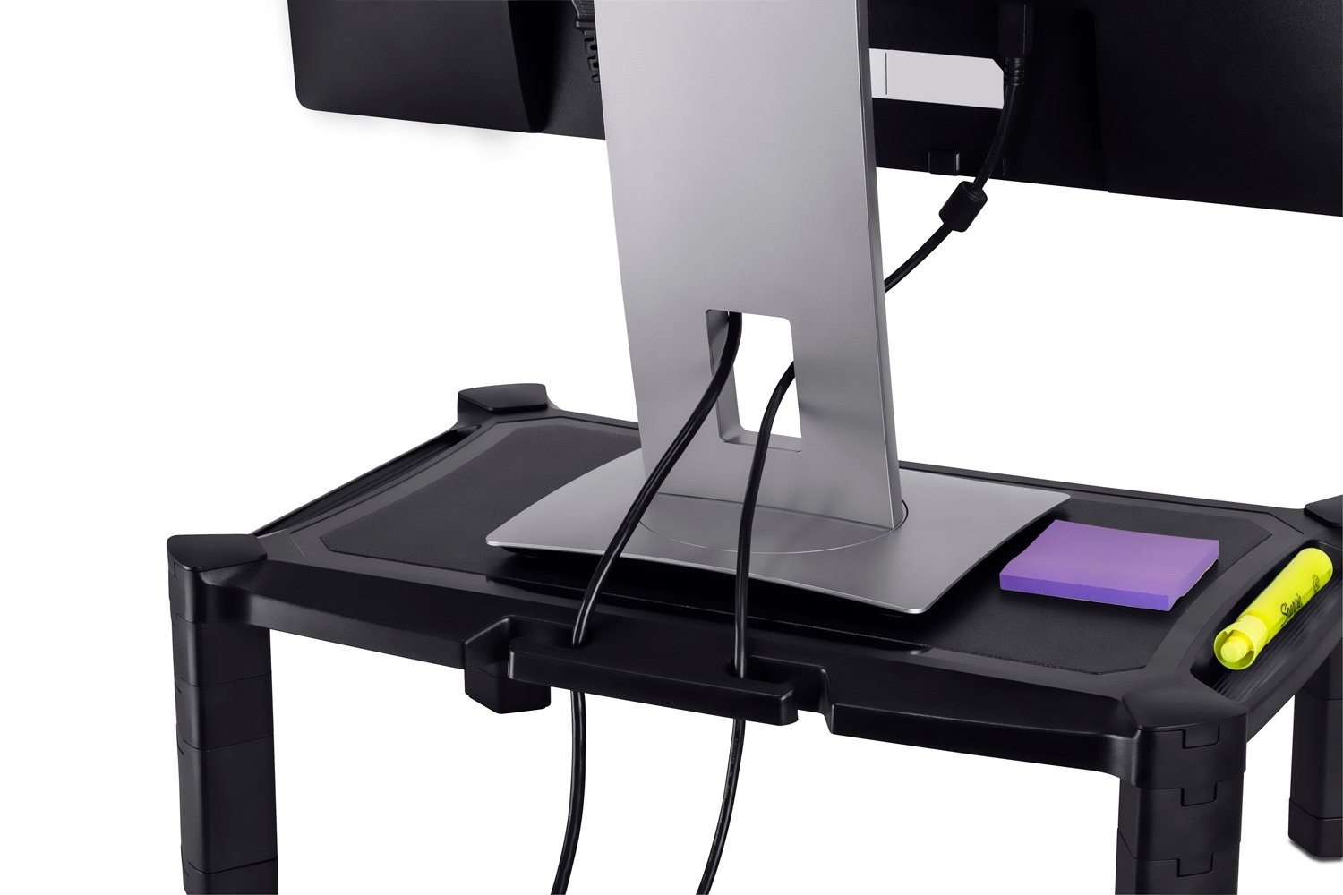 Mount-It! Desktop Computer Monitor Riser – Height Adjustable Tabletop Black