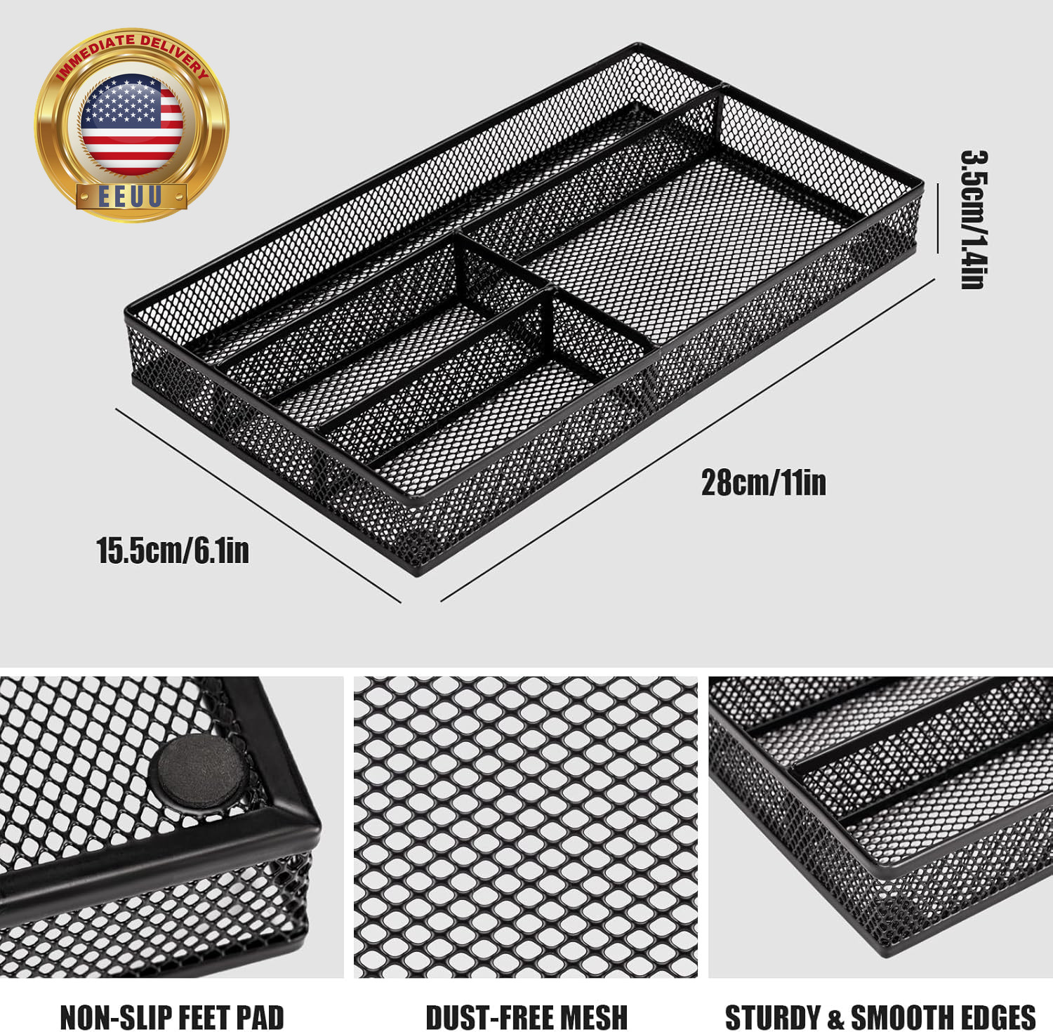 Desk Drawer Organizer Tray,Drawer Organizer for Office and Home,Desk Organizer w