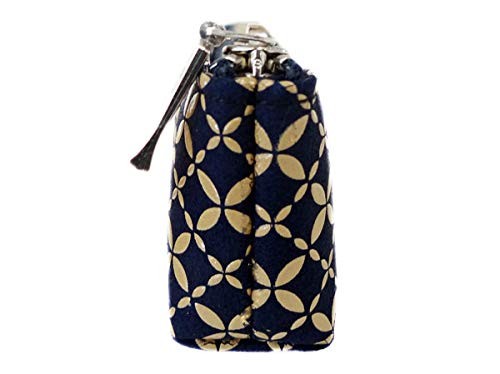Inden-ya Deerskin Pen Case Shippo Pattern Lacquer Navy Made in Japan