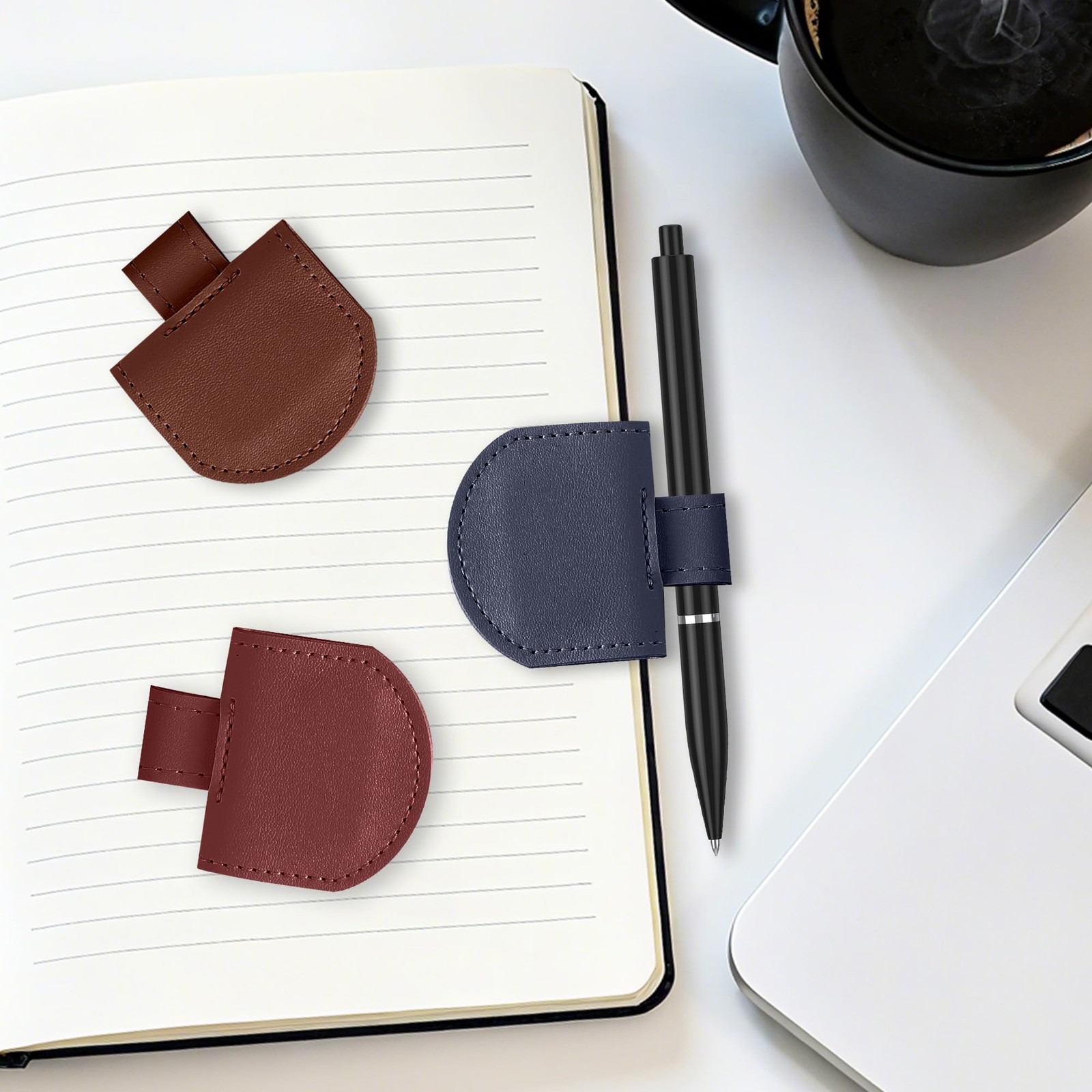 Vane Oak Magnetic Pen Holder for Notebook, Pen Clip for Journal Planner Noteb…