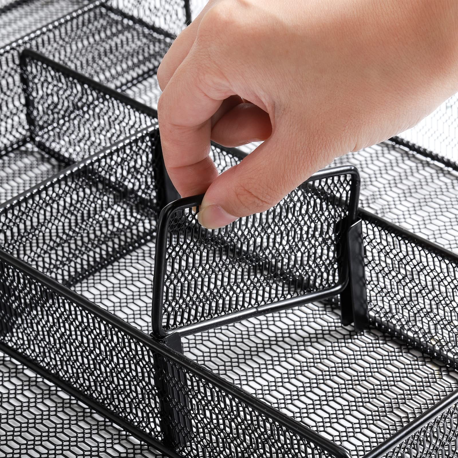 2 Pack Mesh Desk Drawer Organizer, 16.1″x12.2″x2″ Large Desk Organizer Tray w…