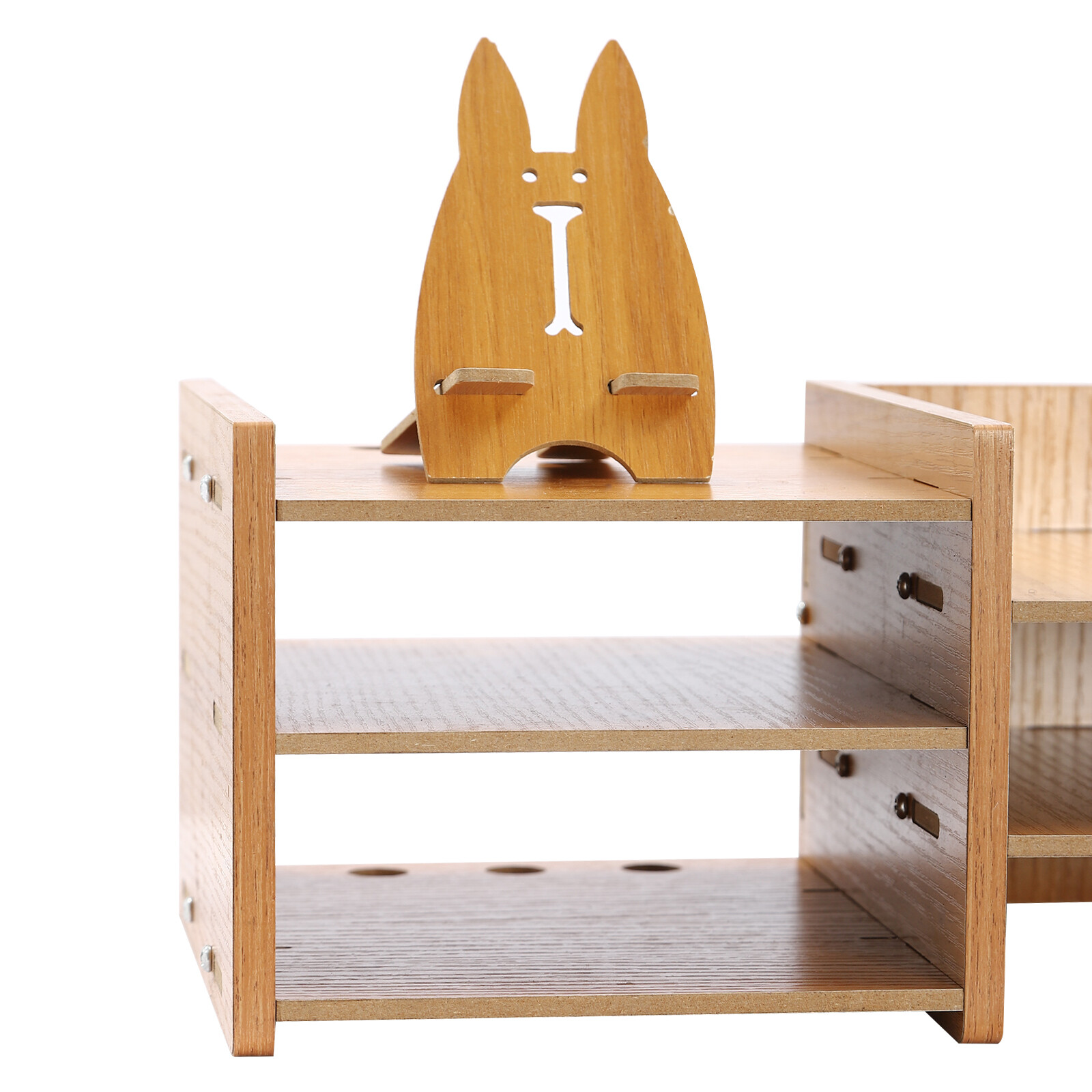 Multifunctional Monitor Stand Riser with Drawer, Storage Compartments, MDF