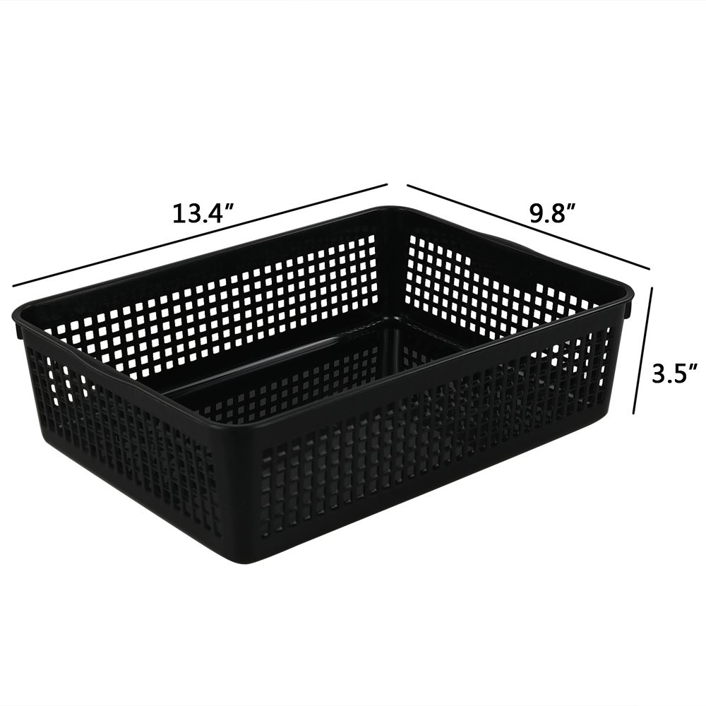 6 PCS Paper Organizer Basket Plastic File Baskets Colorful Storage Bin