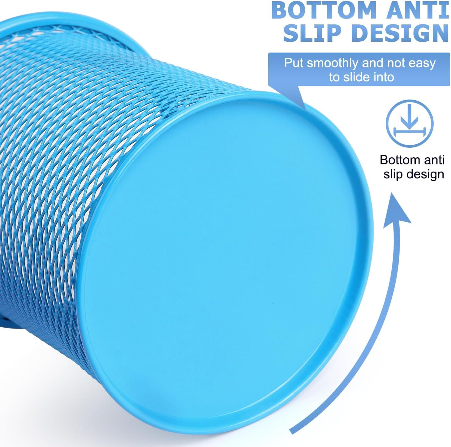 Pen Holder Cup for Desk, Wire Mesh Pencil Cup Holder for Desk Office Pen Organiz